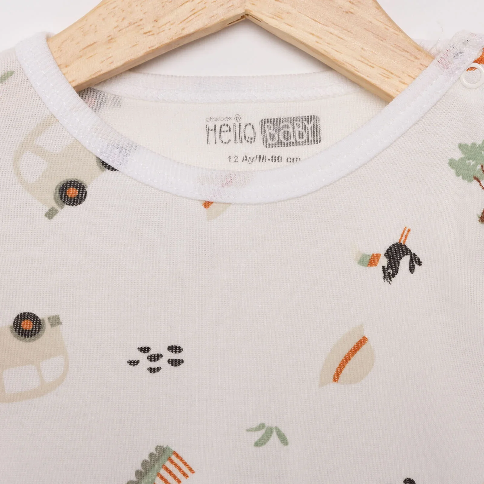 HelloBaby Baby Boy Long Sleeve Body 2 pcs - Beige - Image 3