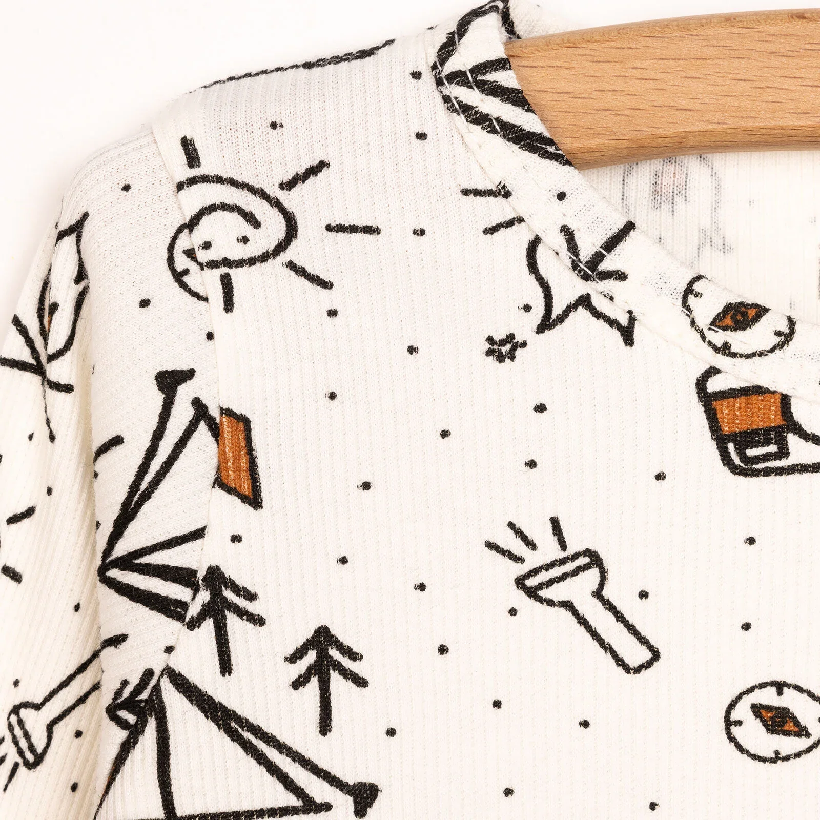 HelloBaby  Baby Boy Long Sleeve Pyjamas - Ecru - Image 4