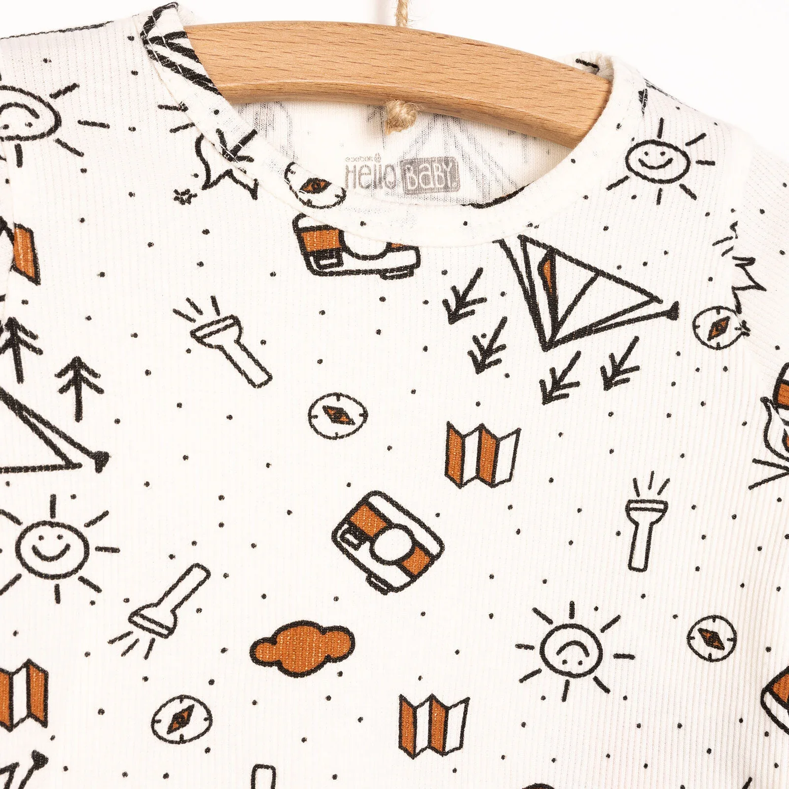 HelloBaby  Baby Boy Long Sleeve Pyjamas - Ecru - Image 7