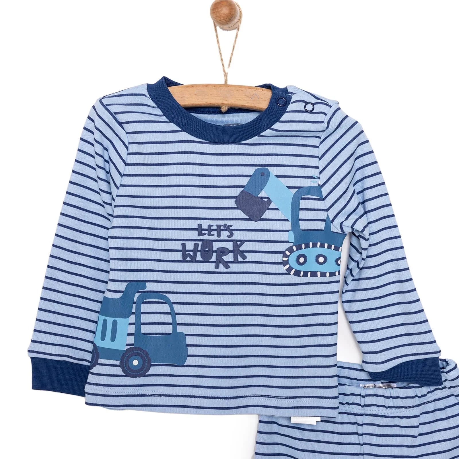 HelloBaby  Baby Boy Long Sleeve Pyjamas Set - Dark Blue - Image 2
