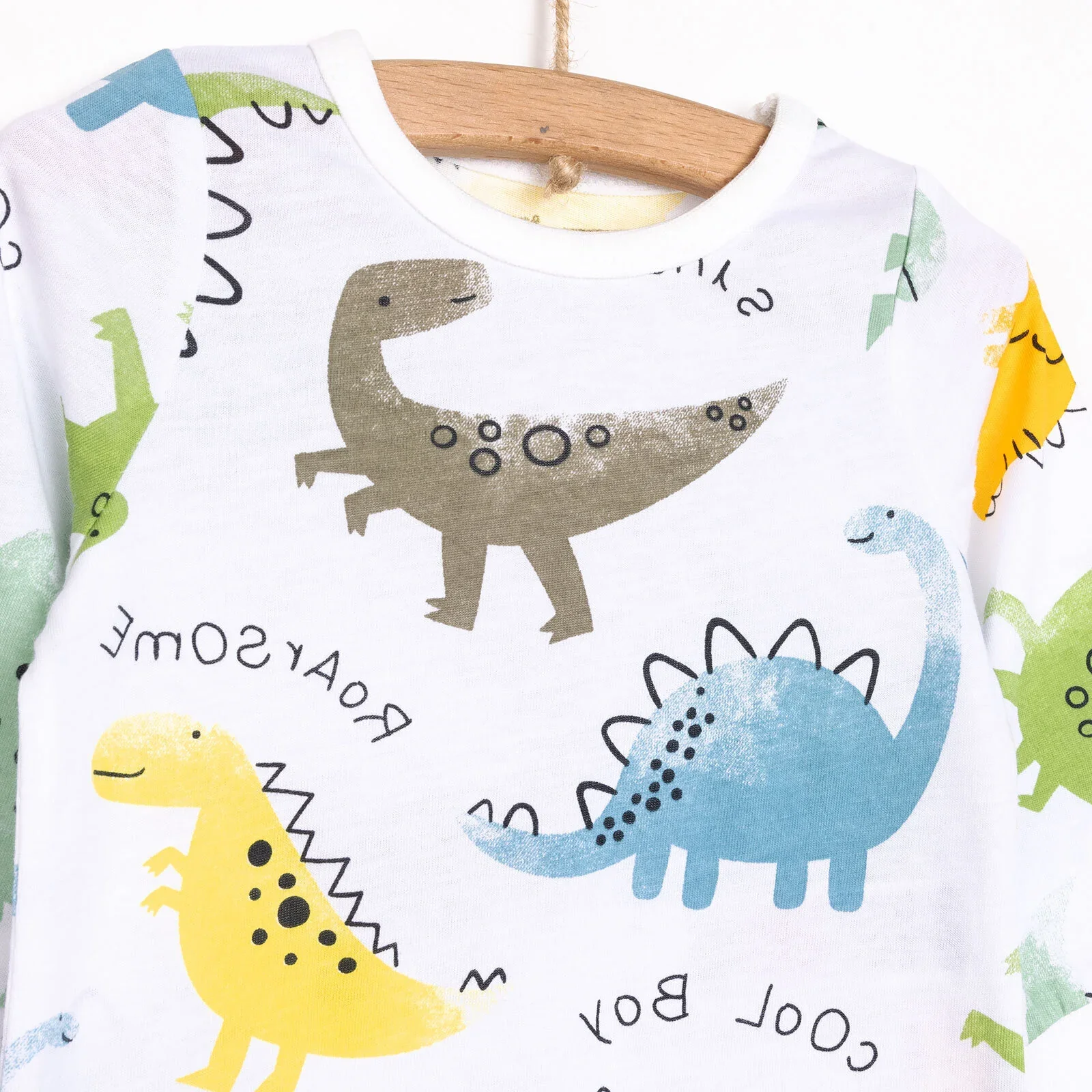 HelloBaby Baby Boy Long Sleeve Pyjamas Set - White - Image 3