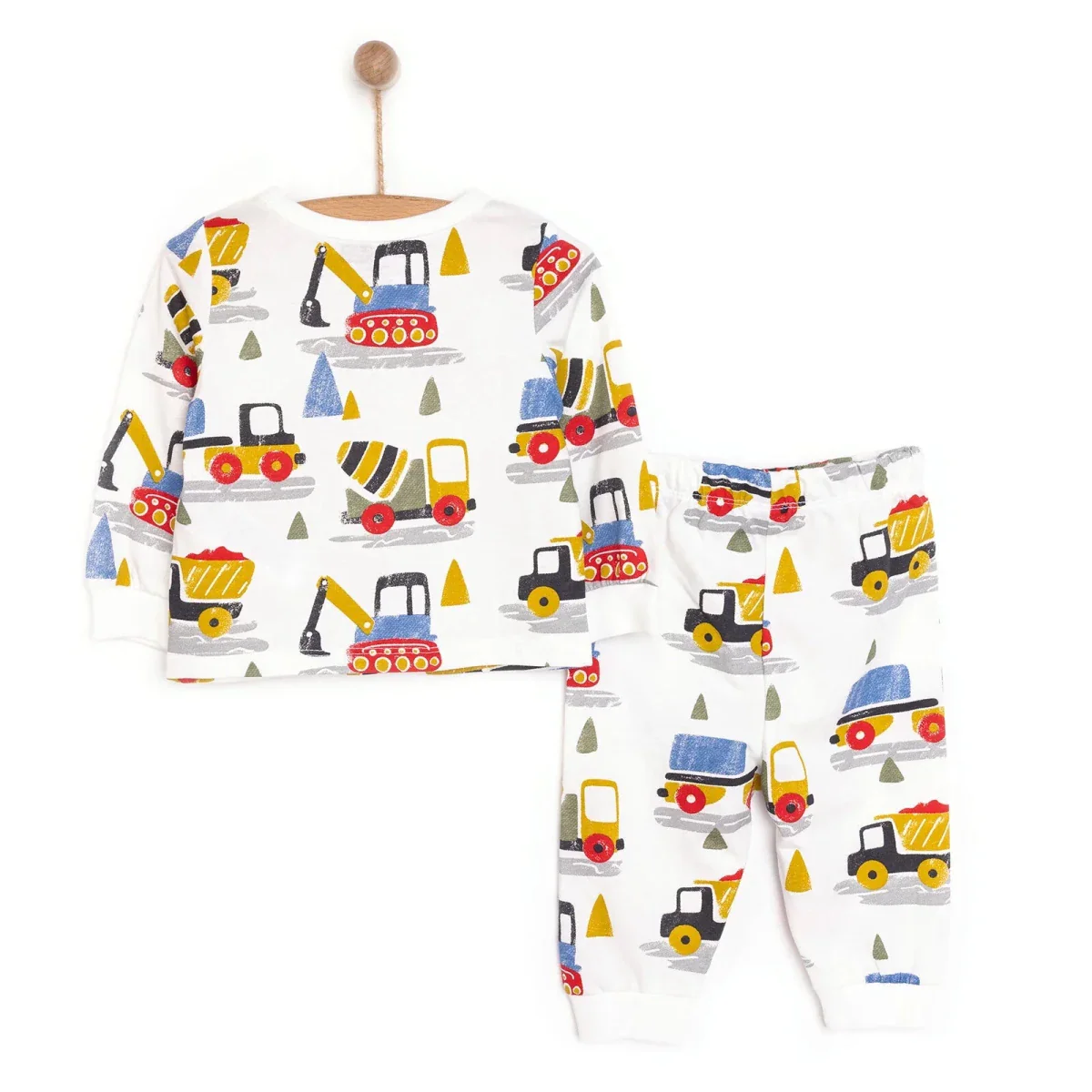 HelloBaby Baby Boy Long Sleeve Pyjamas Set - Ecru - Image 2