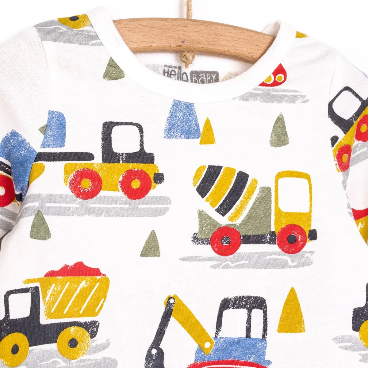 HelloBaby Baby Boy Long Sleeve Pyjamas Set - Ecru - Image 3