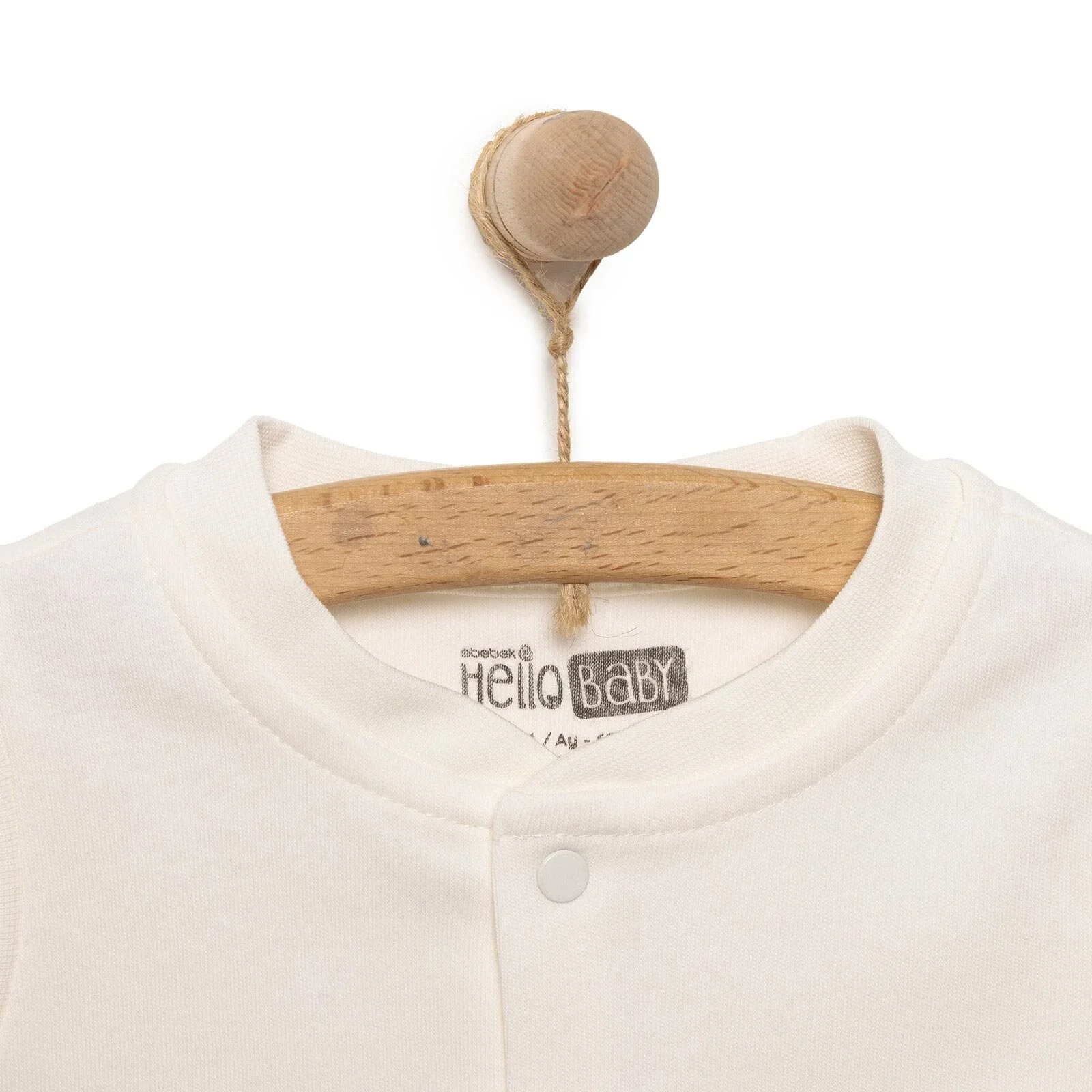 HelloBaby Baby Boy Ribbed Cardigan - Ecru - Image 3