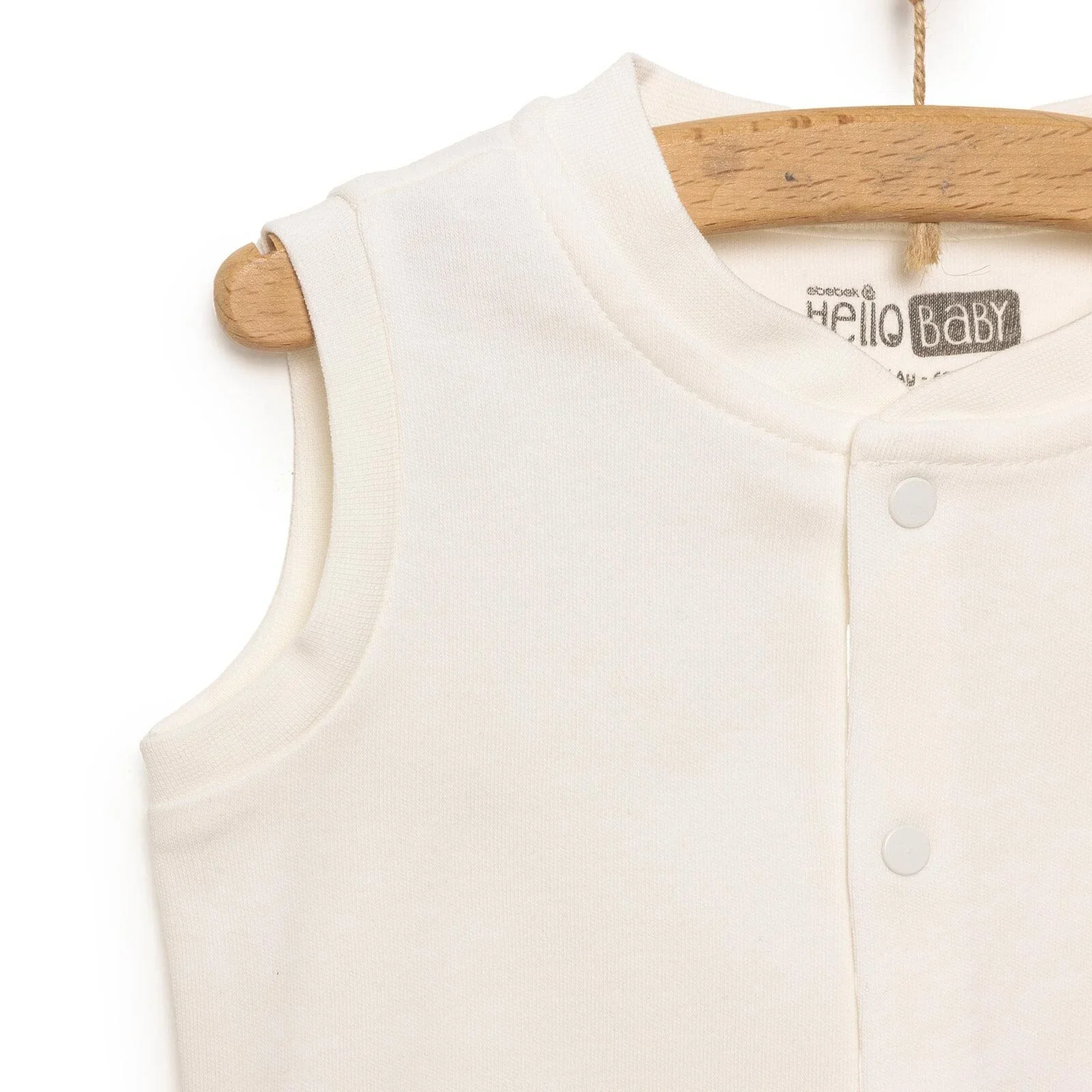 HelloBaby Baby Boy Ribbed Cardigan - Ecru - Image 4