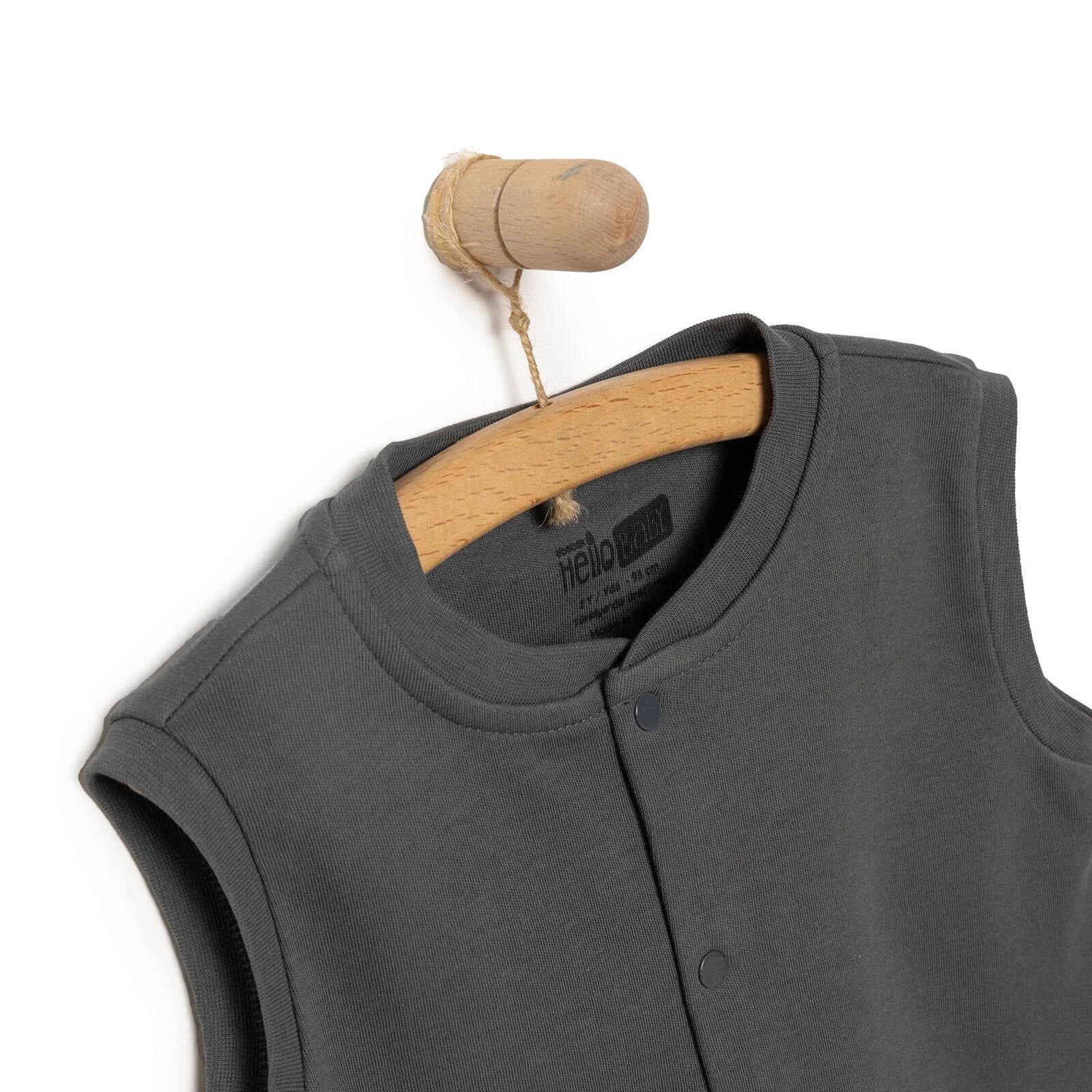 HelloBaby Baby Boy Ribbed Cardigan - Dark Grey - Image 6