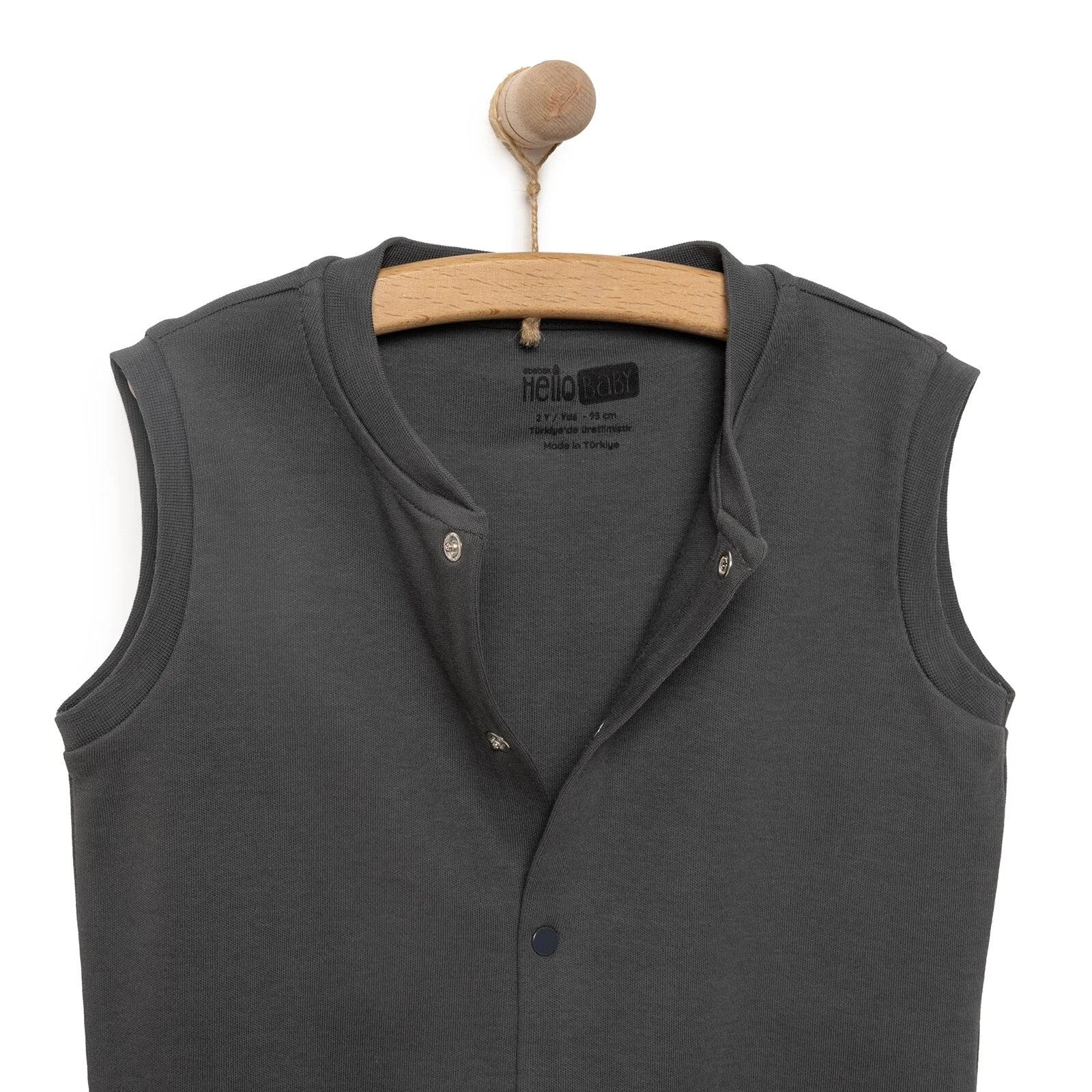 HelloBaby Baby Boy Ribbed Cardigan - Dark Grey - Image 7