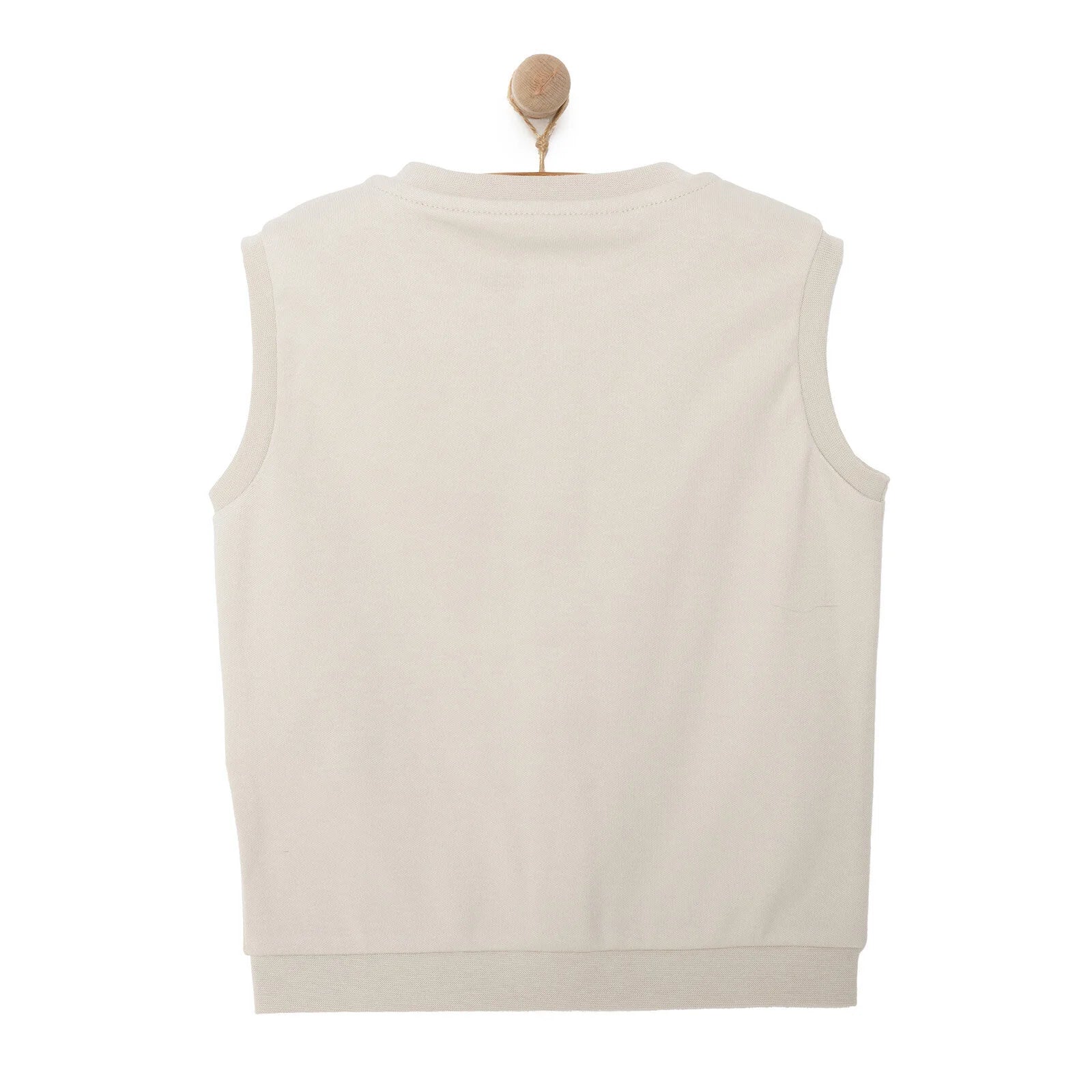 HelloBaby Baby Boy Ribbed Cardigan - Beige - Image 2