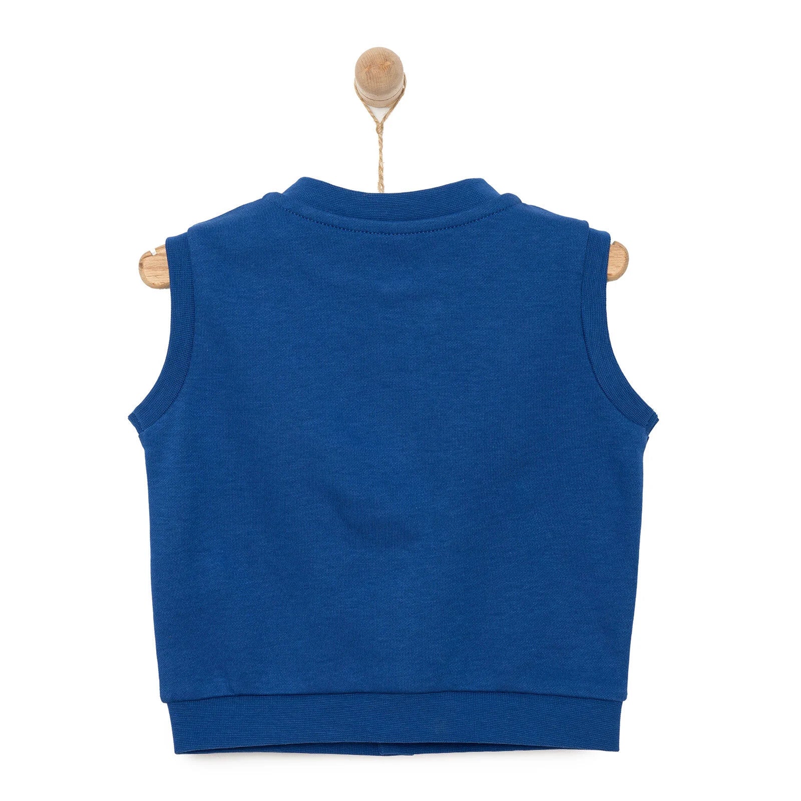 HelloBaby Baby Boy Ribbed Cardigan - Navy Blue - Image 2