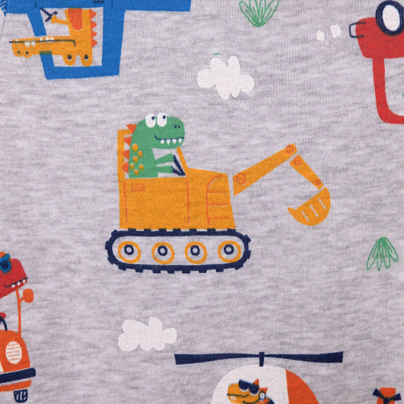 HelloBaby Baby Boy Short Sleeve Body - Grey Melange - Image 5