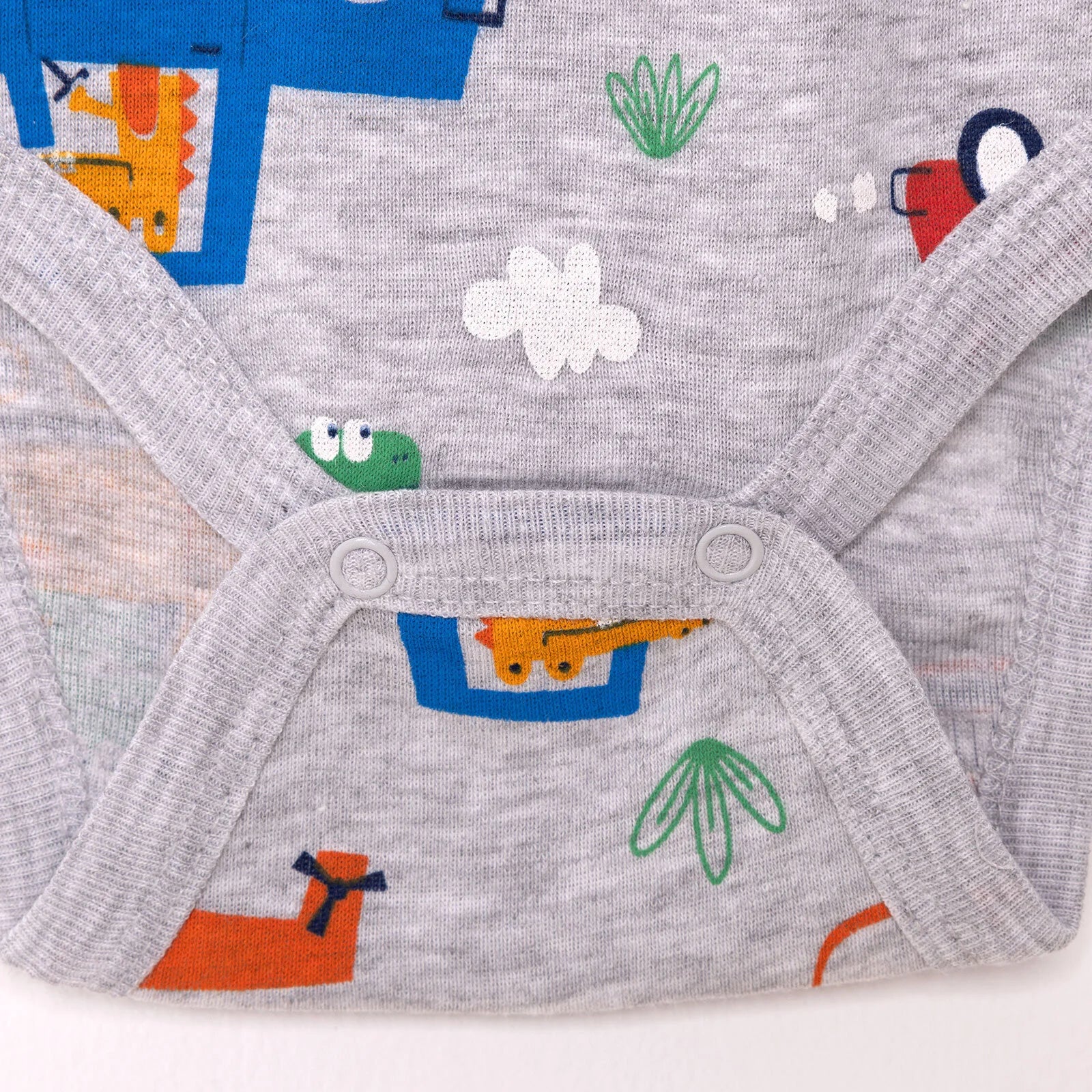HelloBaby Baby Boy Short Sleeve Body - Grey Melange - Image 6
