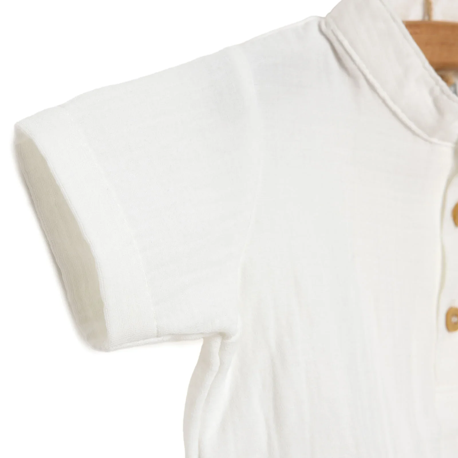HelloBaby Baby Boy Short Sleeve Shirt Body - White - Image 4