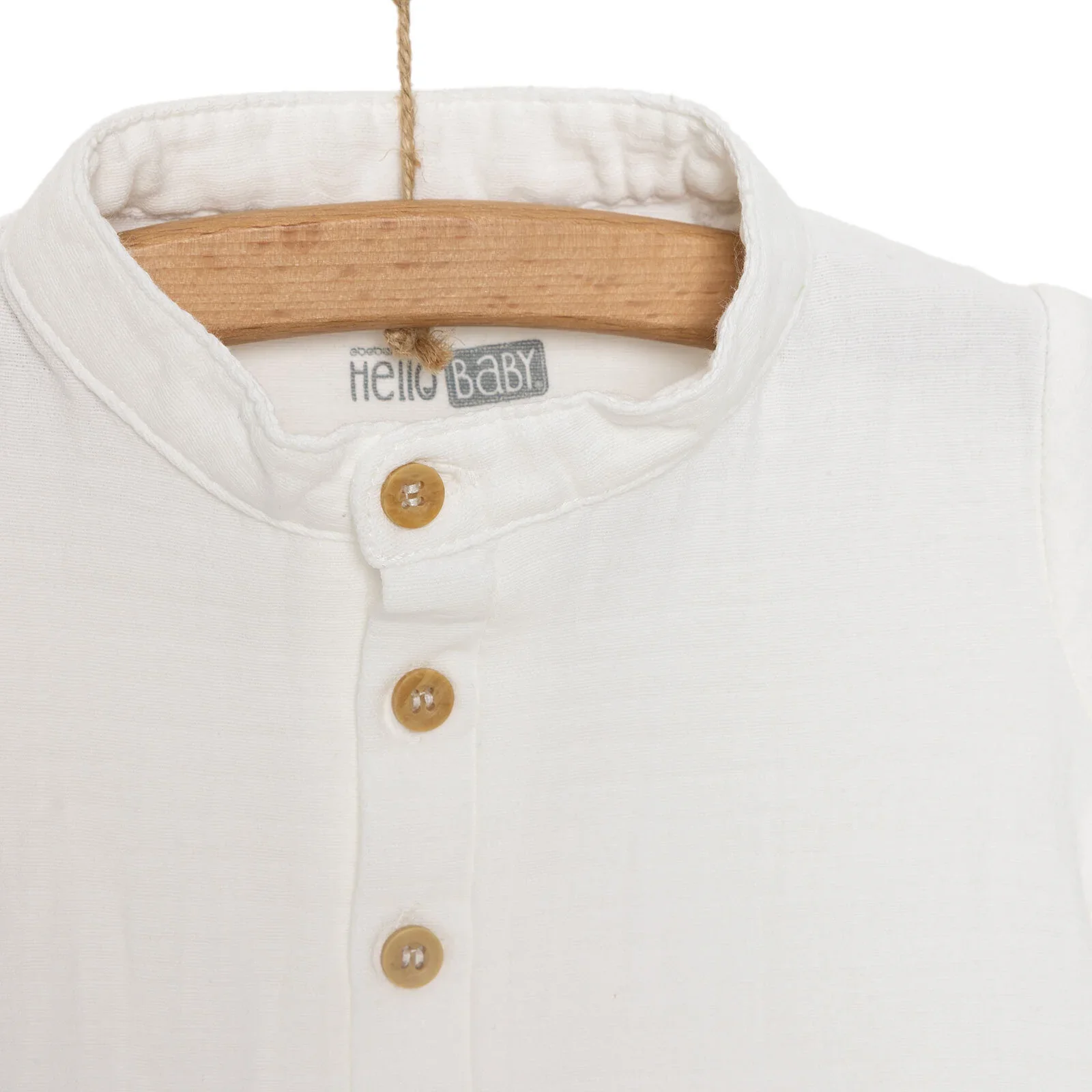 HelloBaby Baby Boy Short Sleeve Shirt Body - White - Image 5