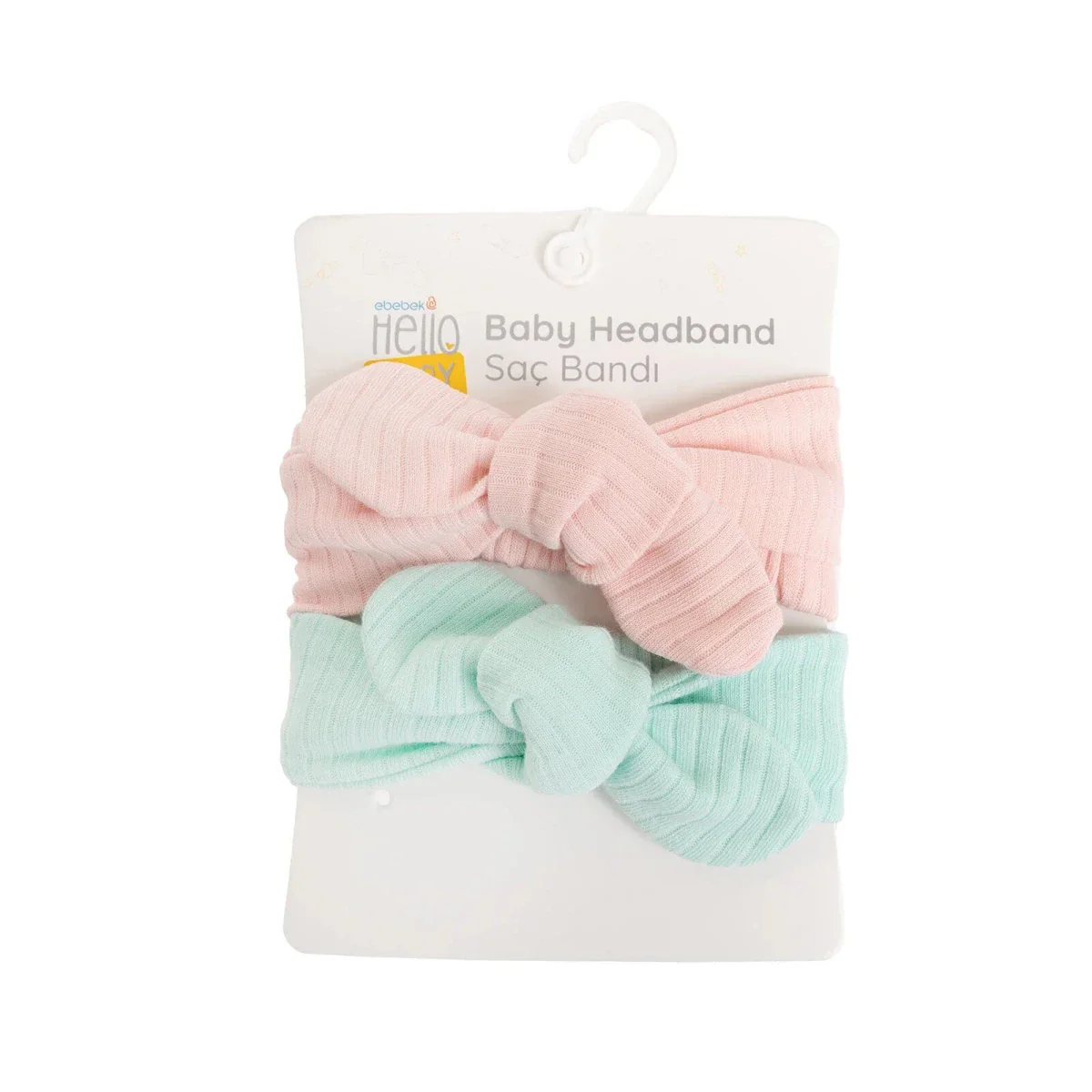 HelloBaby Baby Girl 2 Pcs  Hair Bands - Light Pink - Image 6