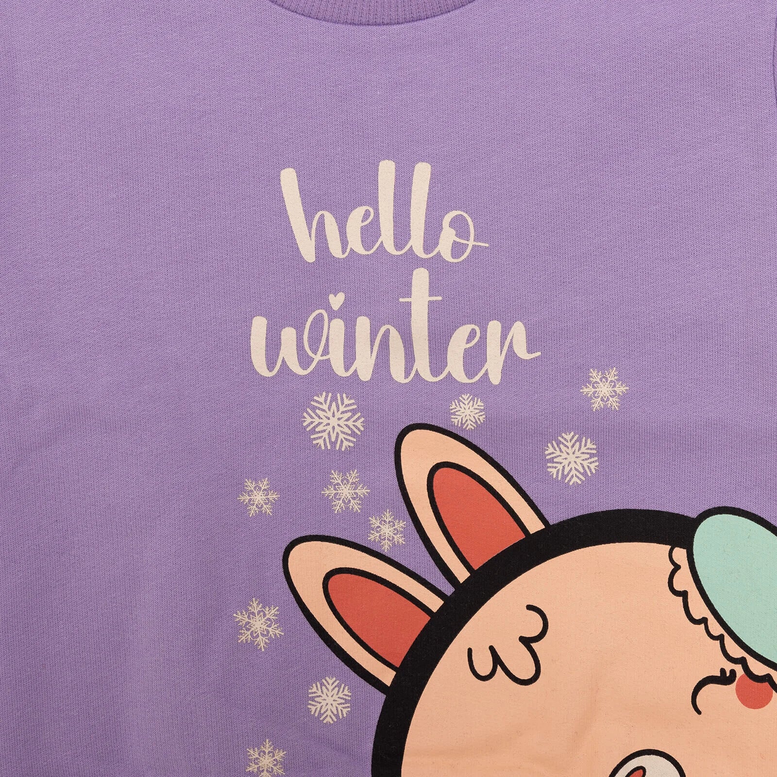 HelloBaby Baby Girl Animal Printed Sweatshirt - Purple - Image 5