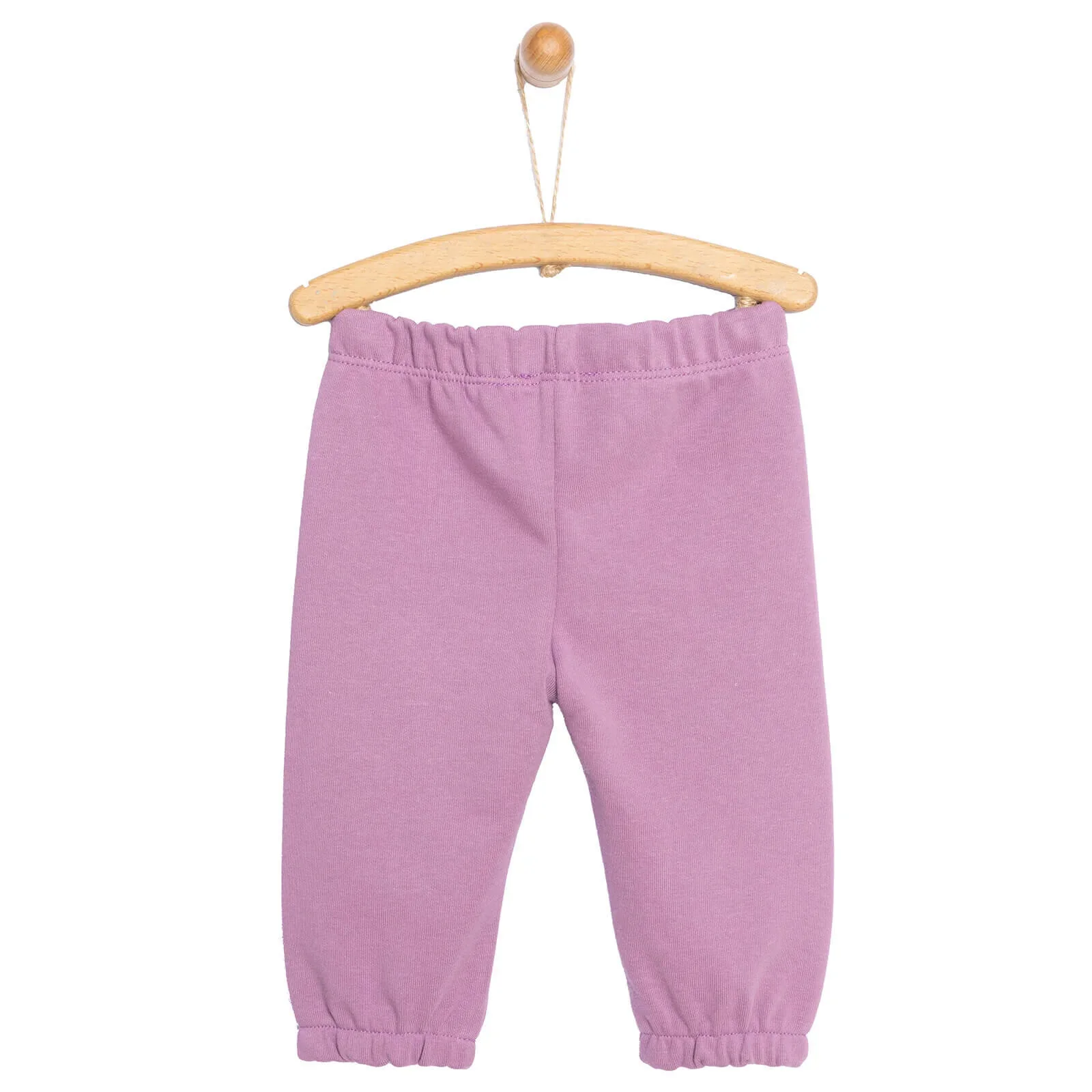 HelloBaby Baby Girl Basic Joggers - Purple - Image 2