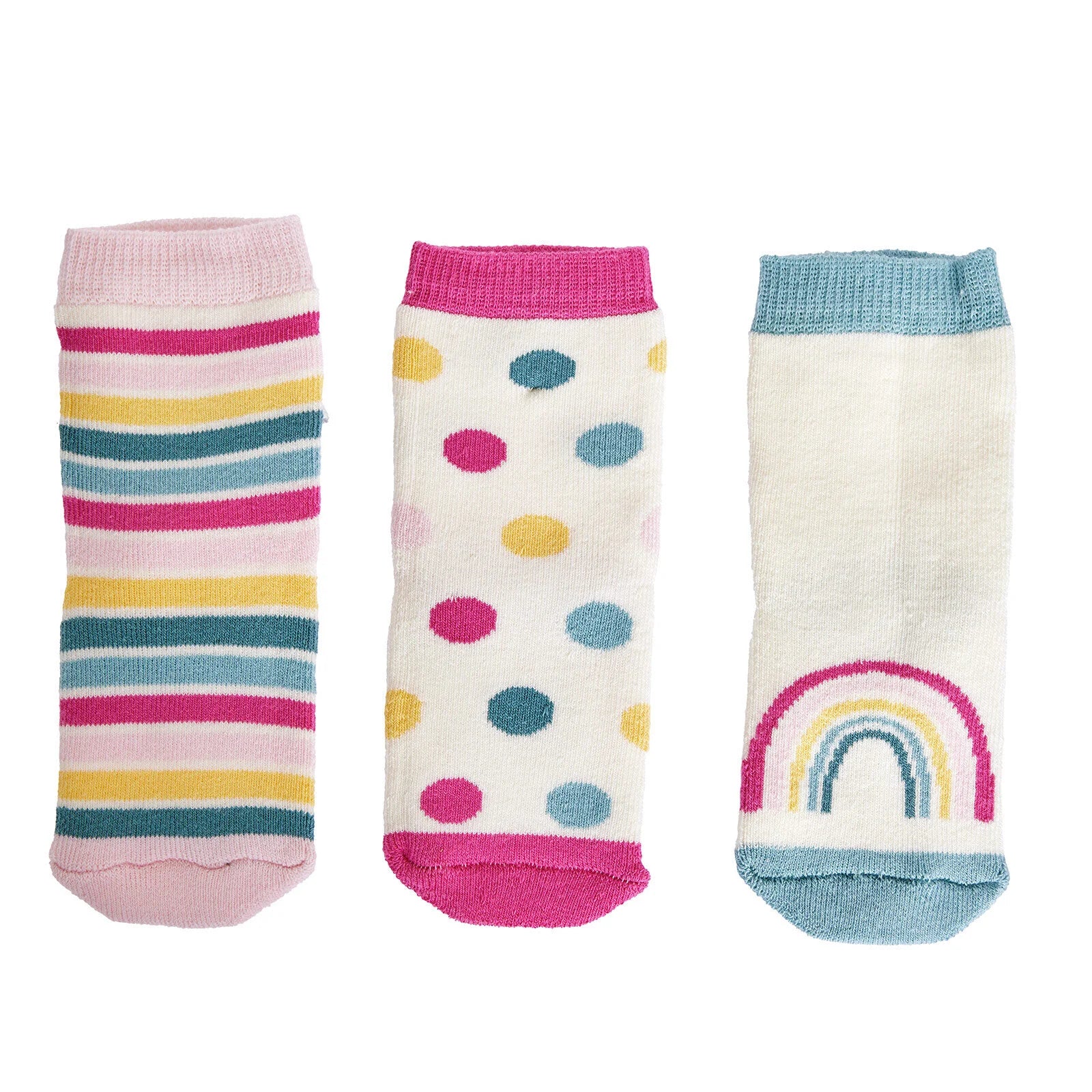 HelloBaby Baby Girl Chenille Socks 3 Pcs - Light Pink - Image 2