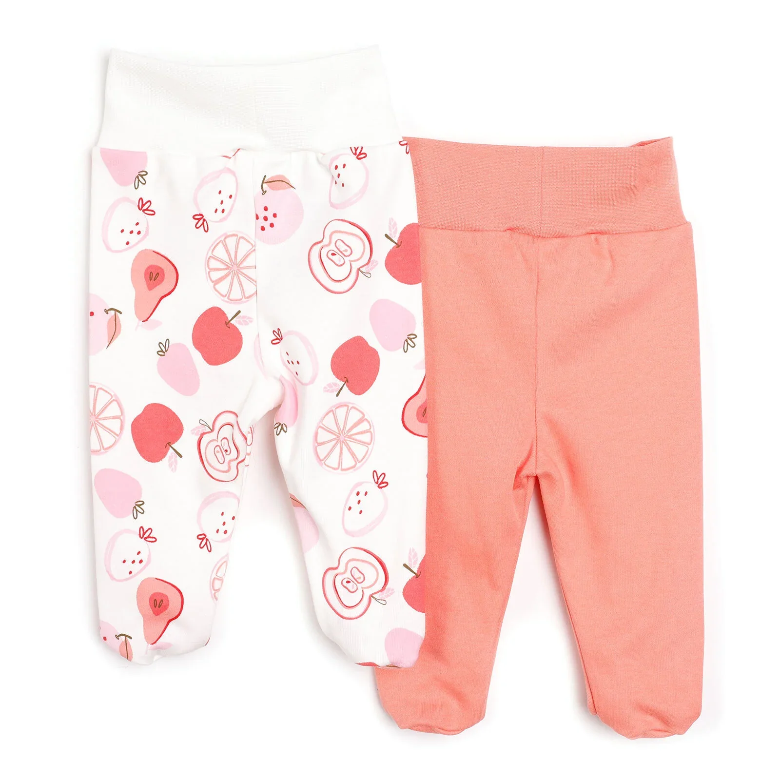HelloBaby Baby Girl Legging with Feet 2pcs - Pink - Image 2