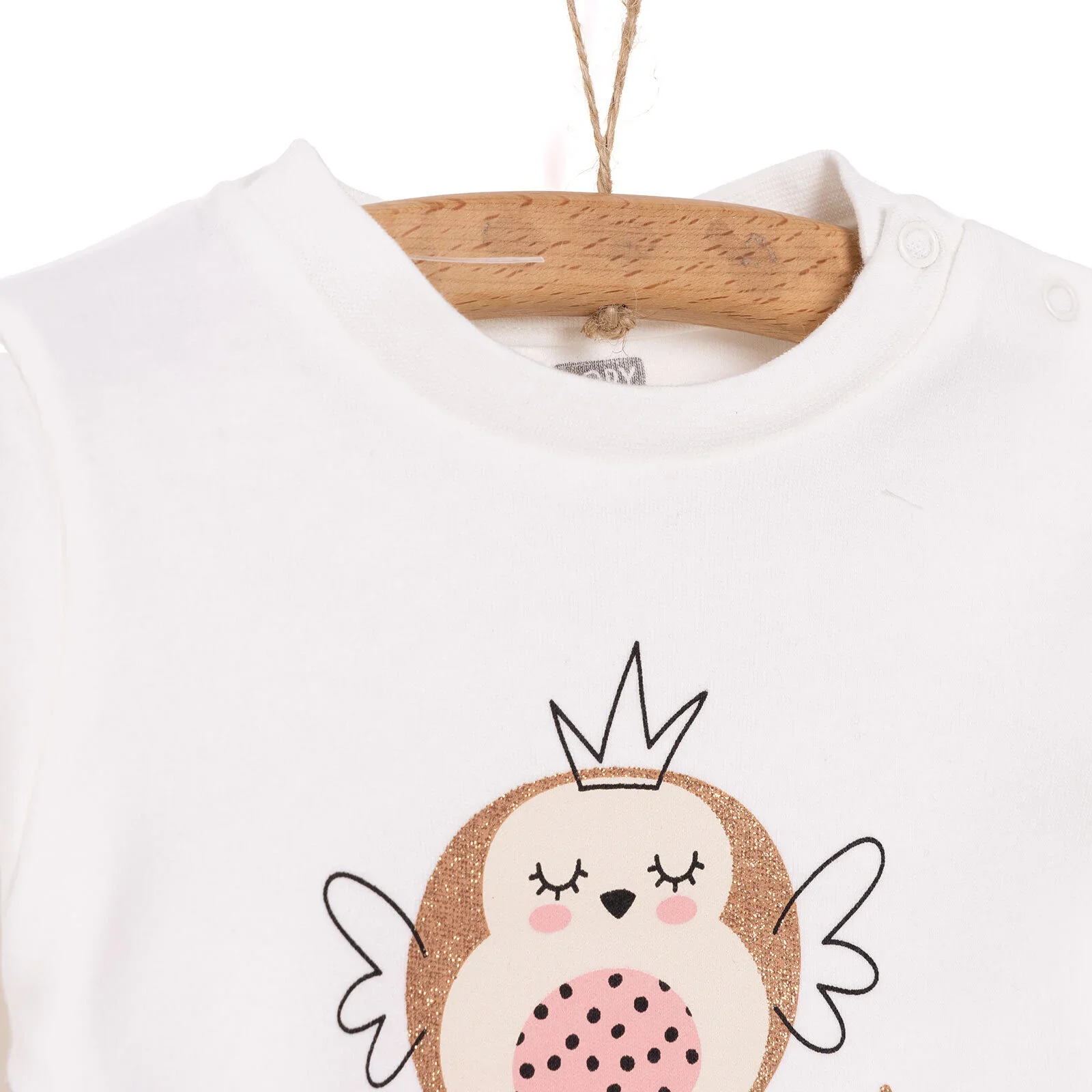 HelloBaby Baby Girl Long Sleeve T-shirt - Ecru - Image 2