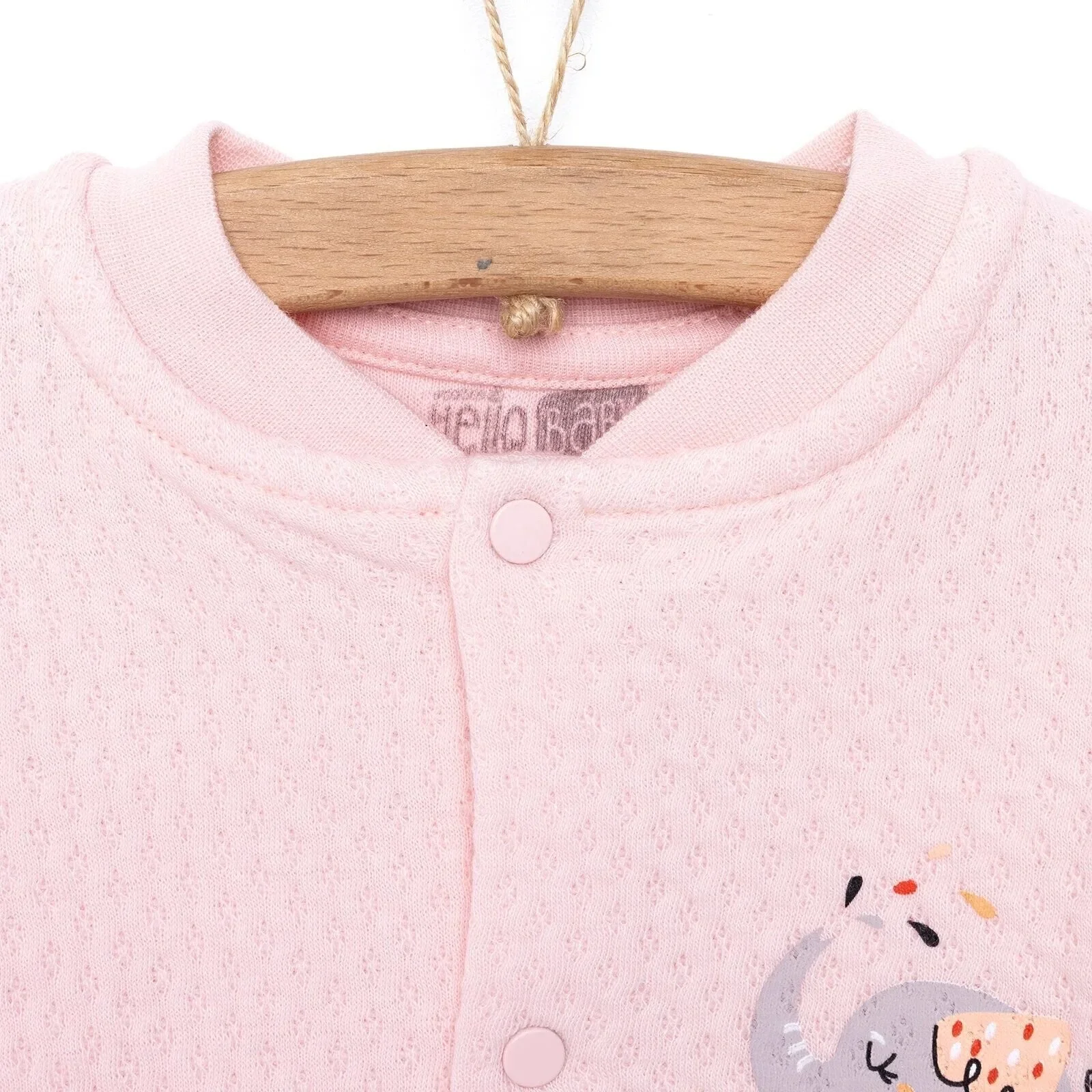 HelloBaby Baby Girl Quilted Cardigan - Light Pink - Image 3