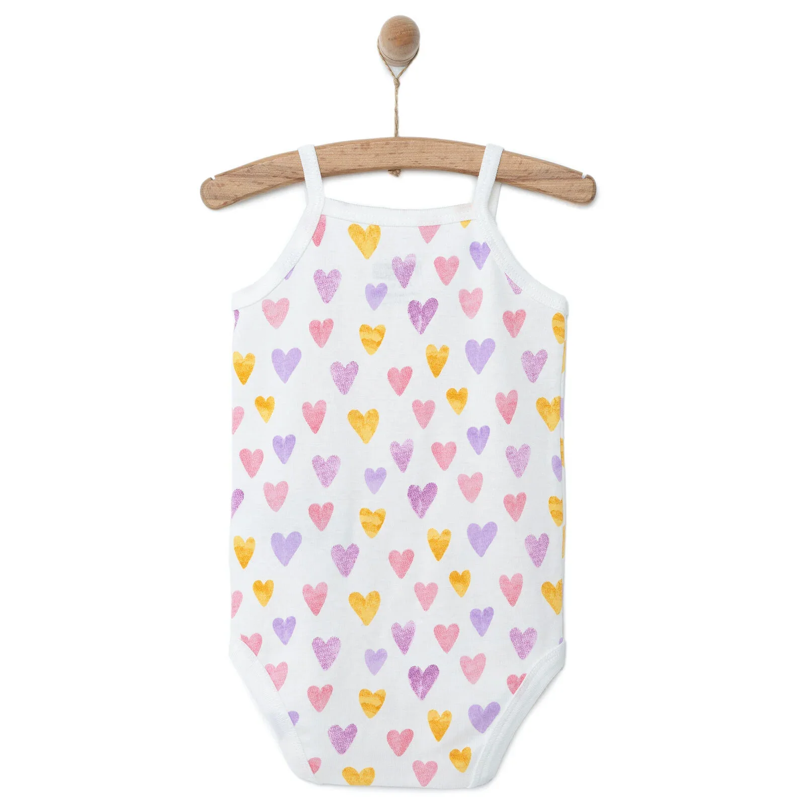 HelloBaby Baby Girl Rope Strap Bodysuit - Ecru - Image 2