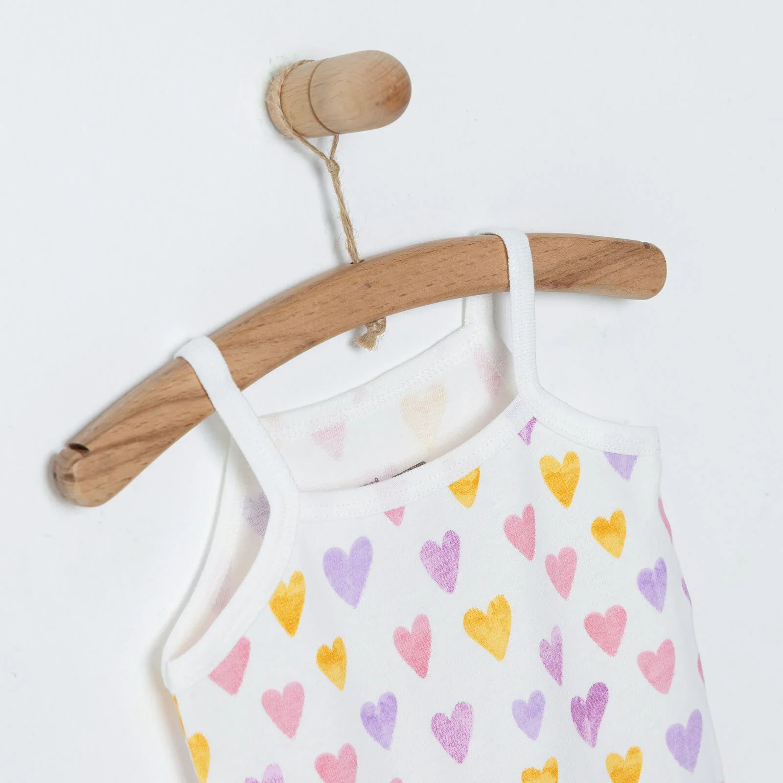 HelloBaby Baby Girl Rope Strap Bodysuit - Ecru - Image 3