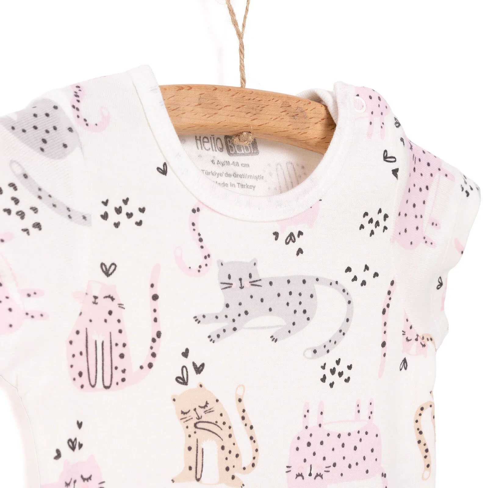 HelloBaby Baby Girl Short Sleeve Body - Ecru - Image 3