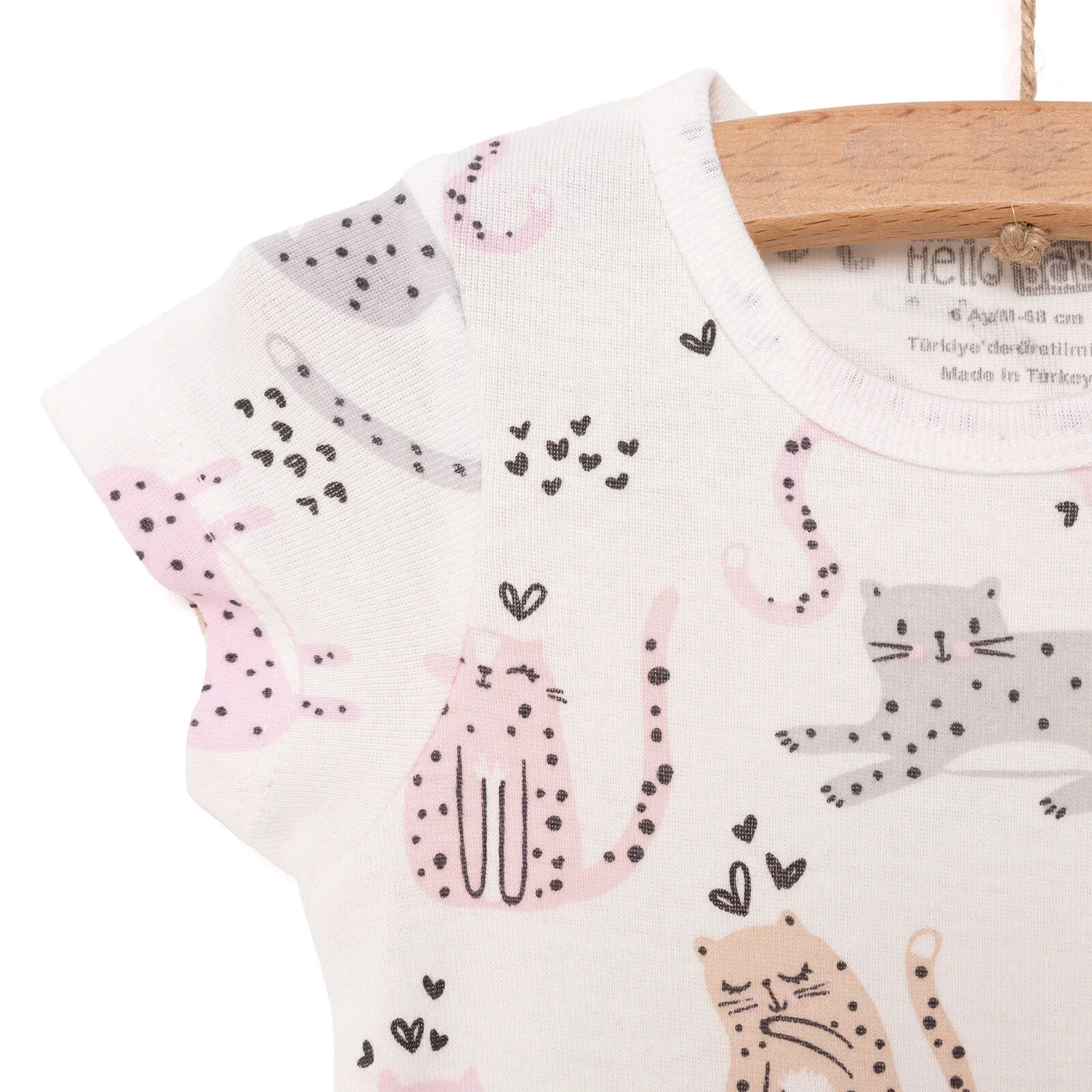 HelloBaby Baby Girl Short Sleeve Body - Ecru - Image 5