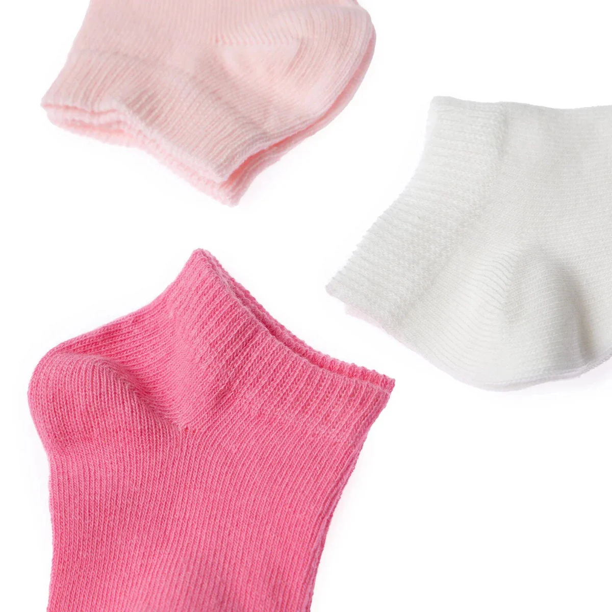 HelloBaby Baby Girl Socks 3 pcs - Pink - Image 7
