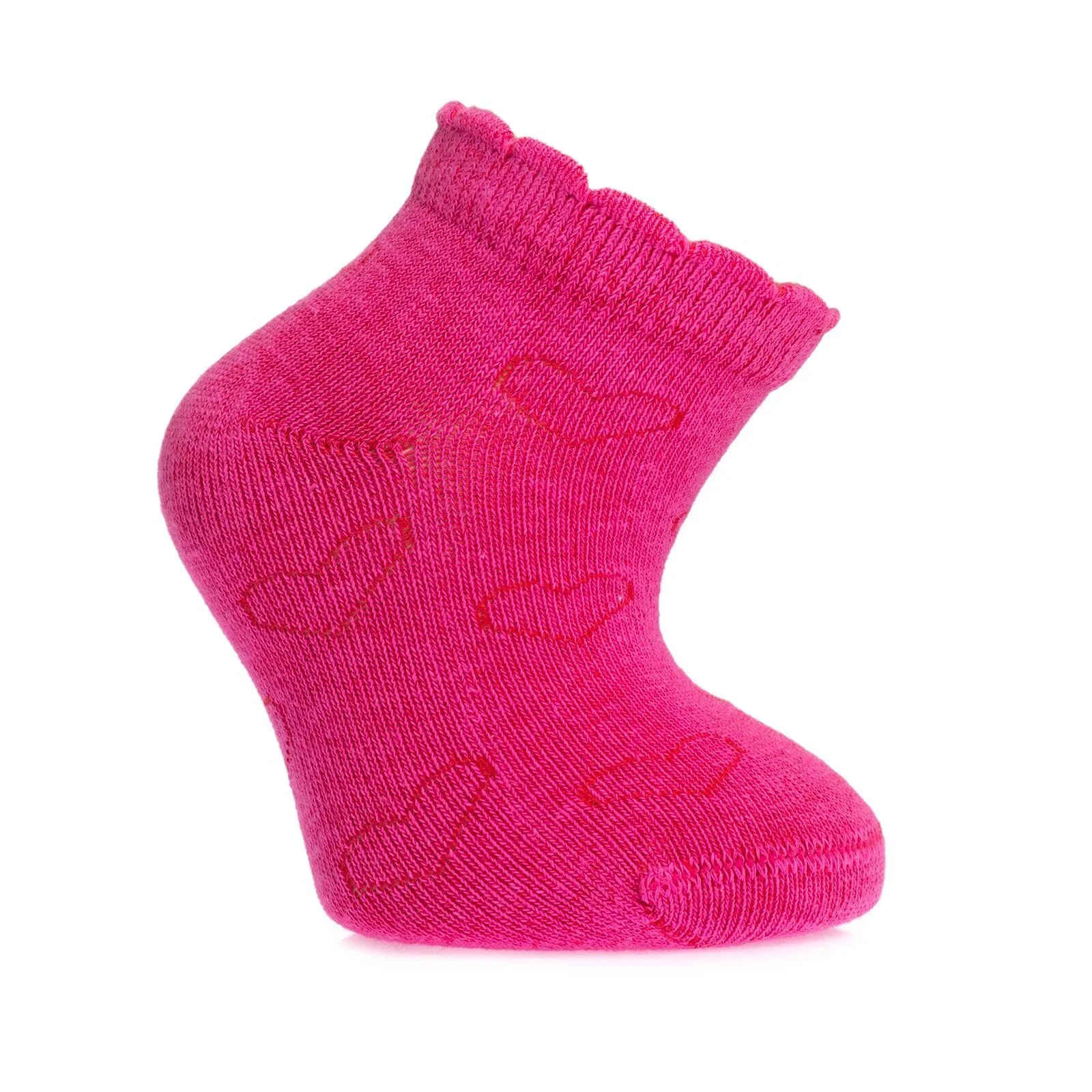 HelloBaby Girls Socks Pack of 3 Cotton Rich - Purple - Image 4