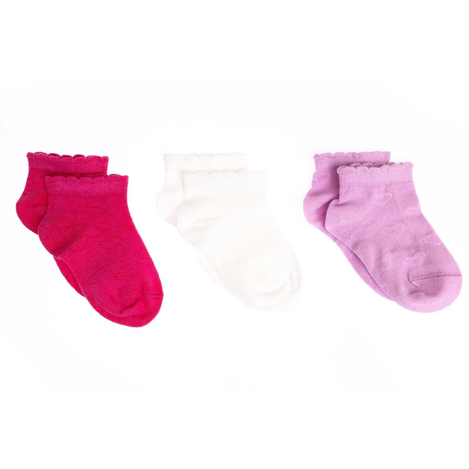 HelloBaby Girls Socks Pack of 3 Cotton Rich - Purple - Image 5