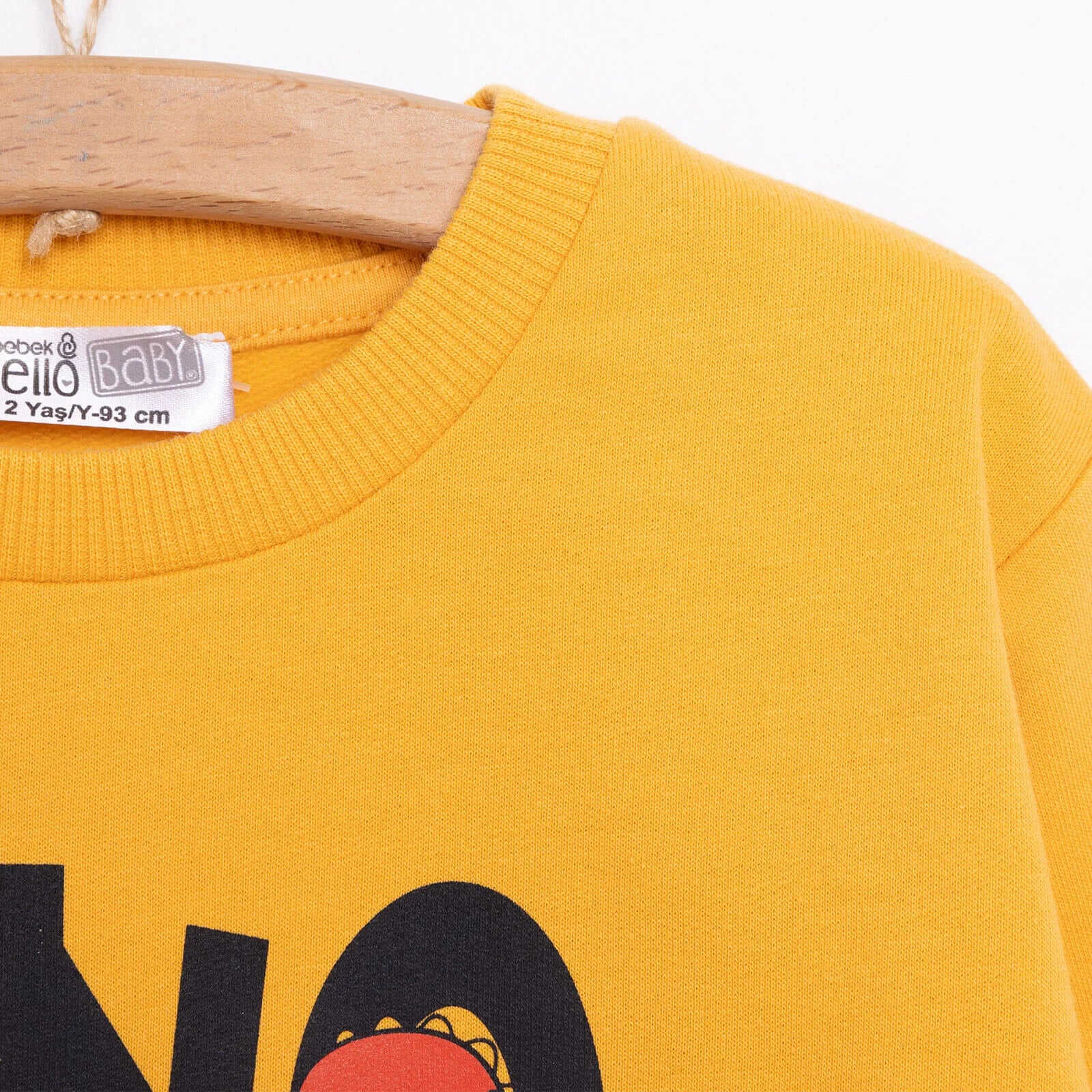 HelloBaby Baby Boy Dino Patterned Sweatshirt - Mustard - Image 4
