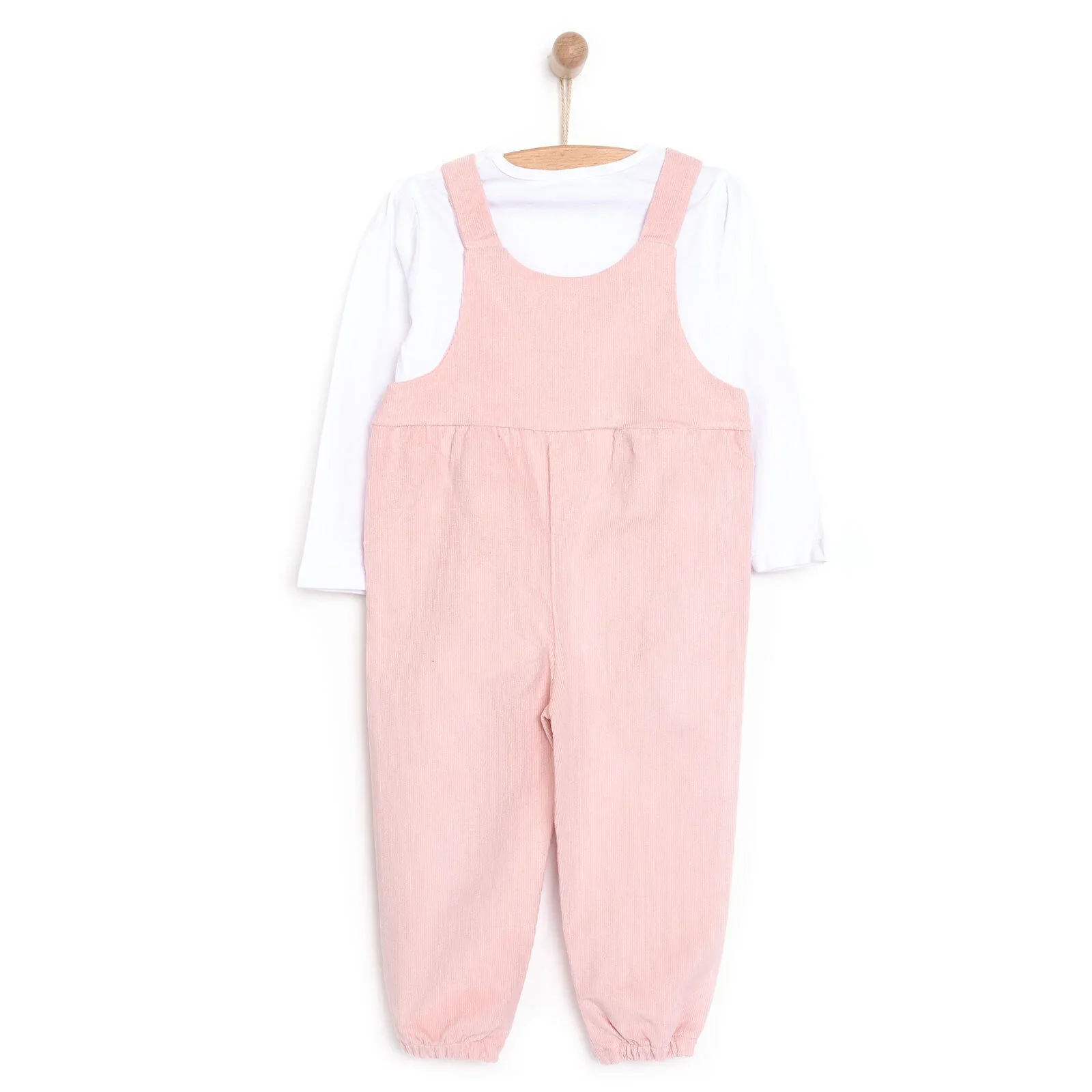 HelloBaby Basic Baby Girl Dungaree - Powder - Image 2