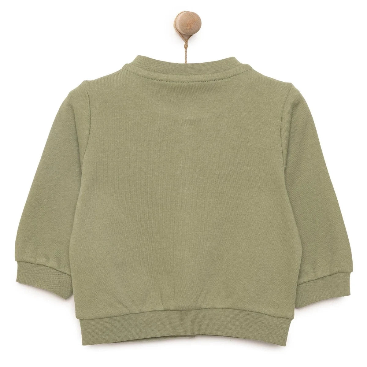 HelloBaby Basic Boy Cardigan - Khaki - Image 2