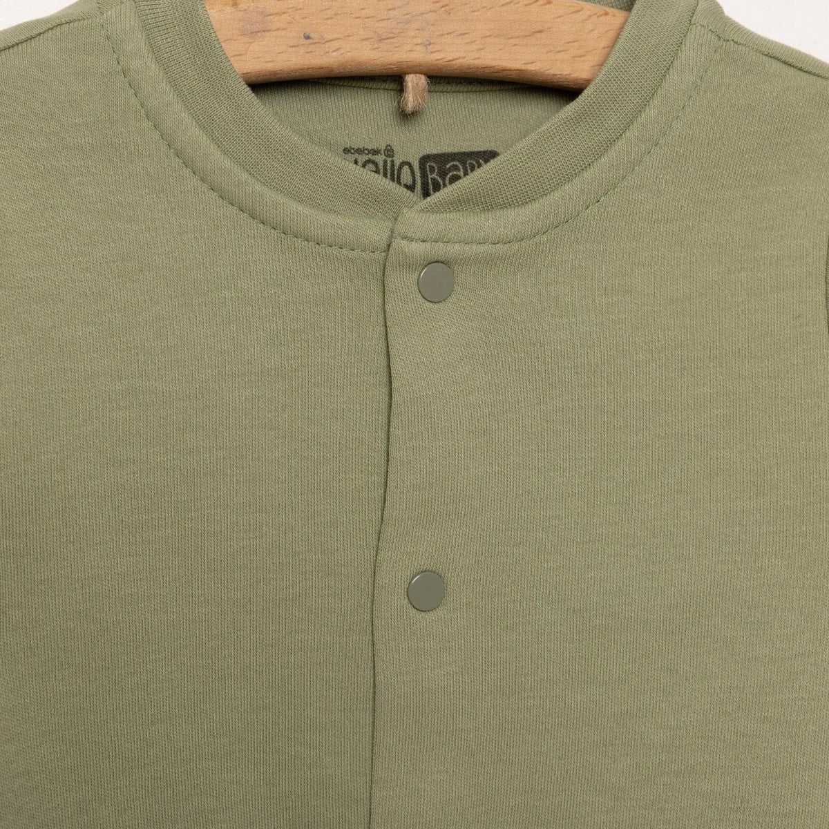 HelloBaby Basic Boy Cardigan - Khaki - Image 6