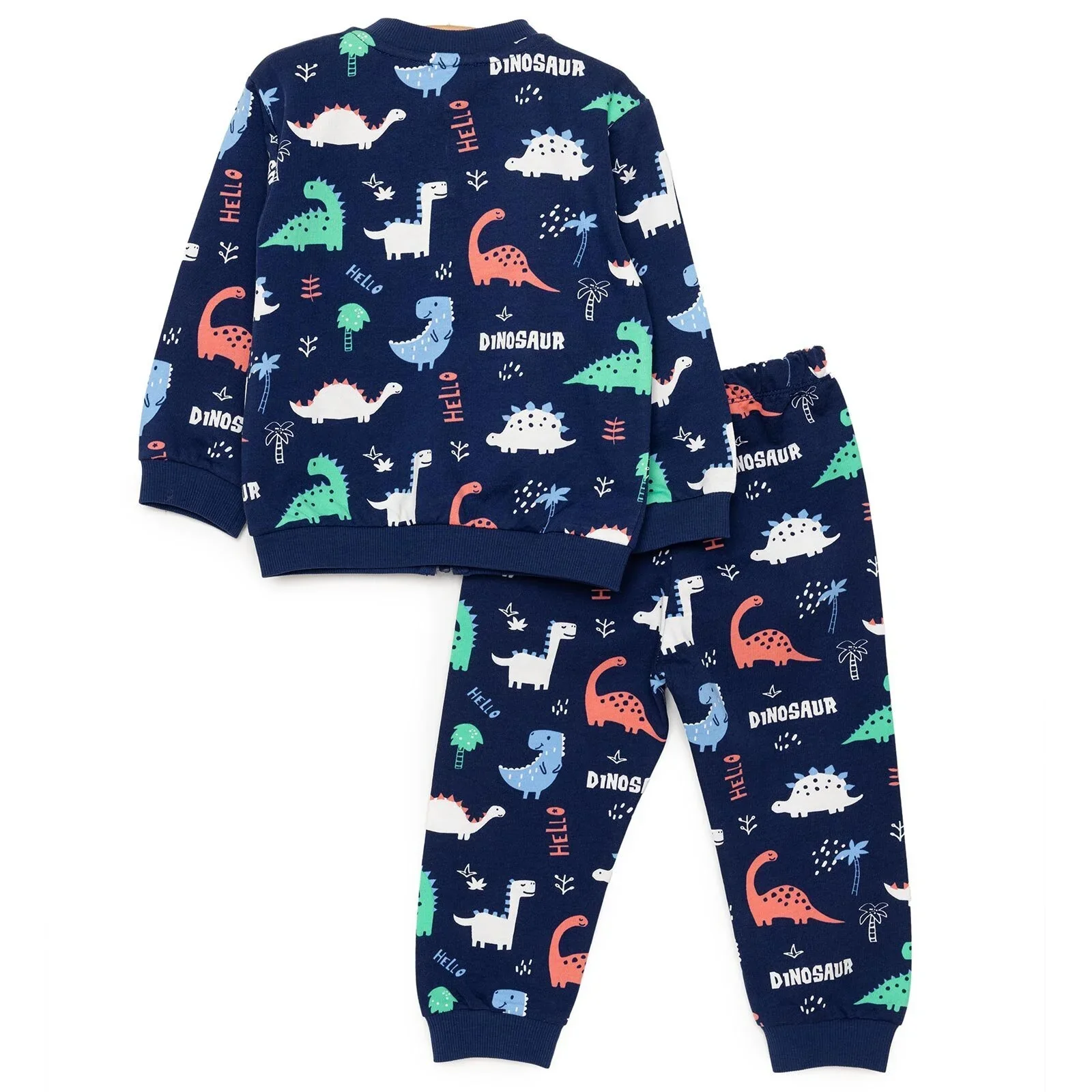 HelloBaby Basic Boy Dinosaur Patterned Jumpsuit - Printed - Image 3