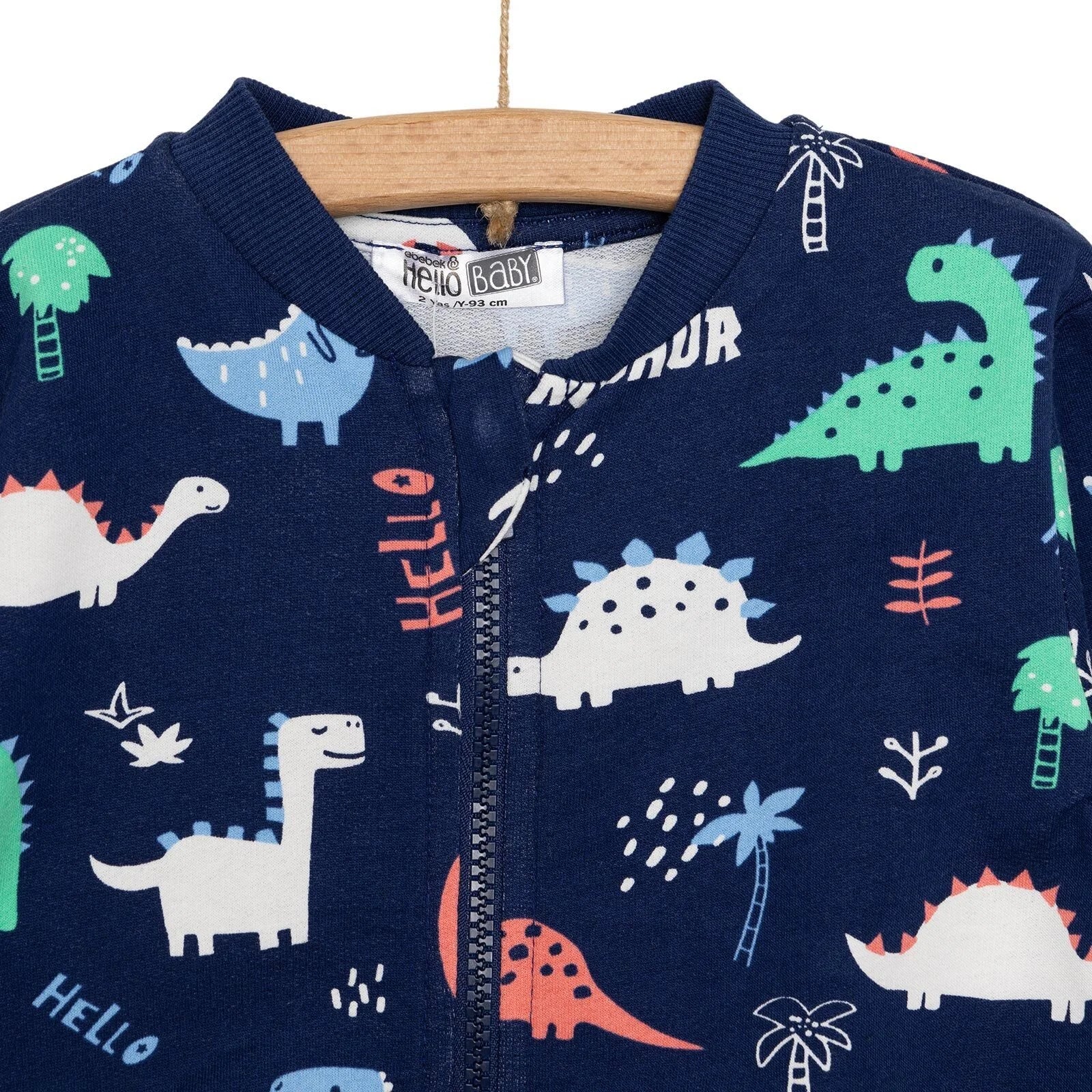 HelloBaby Basic Boy Dinosaur Patterned Jumpsuit - Printed - Image 4