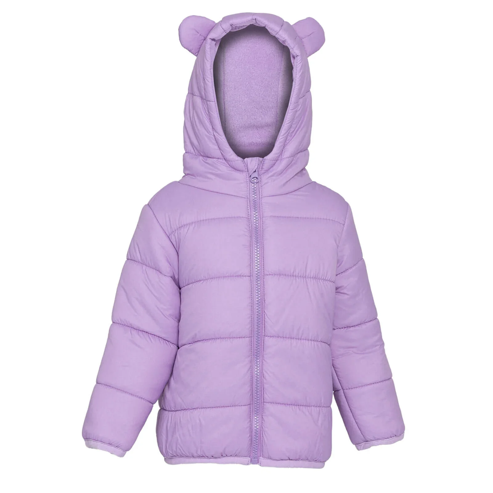 HelloBaby Basic Eared Hoodie Coat - Lilac - Image 4