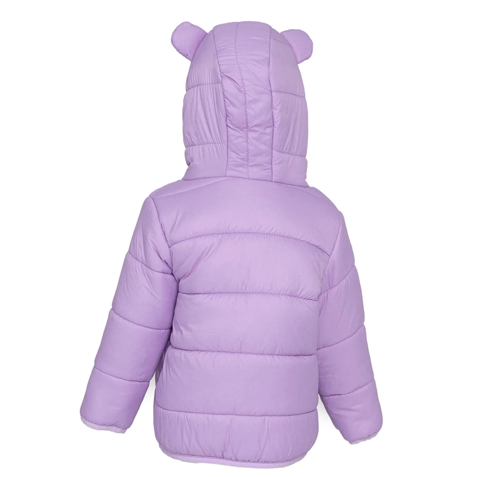 HelloBaby Basic Eared Hoodie Coat - Lilac - Image 5