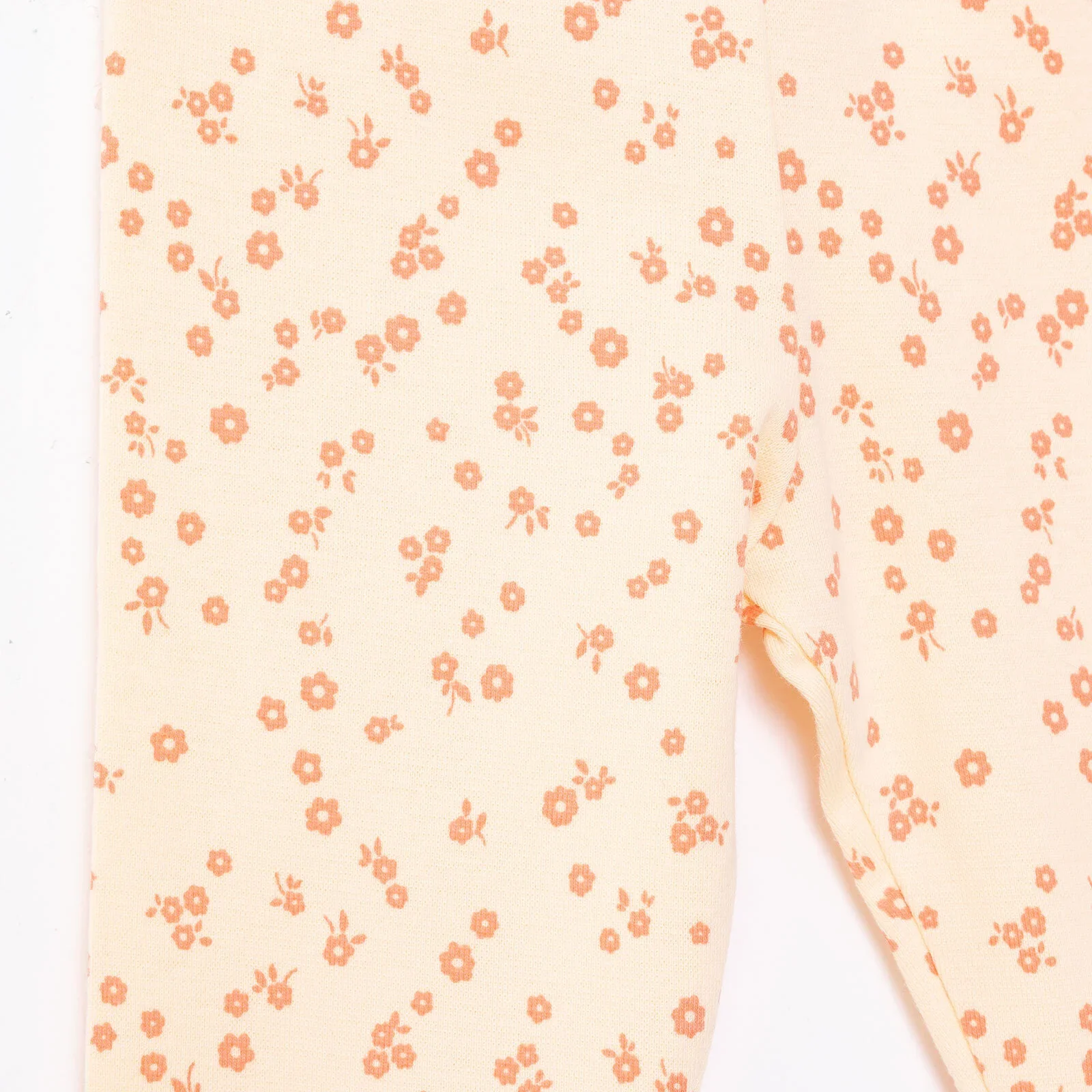 HelloBaby Basic Girl Flowers Patterns Leggings - Light Yellow - Image 7