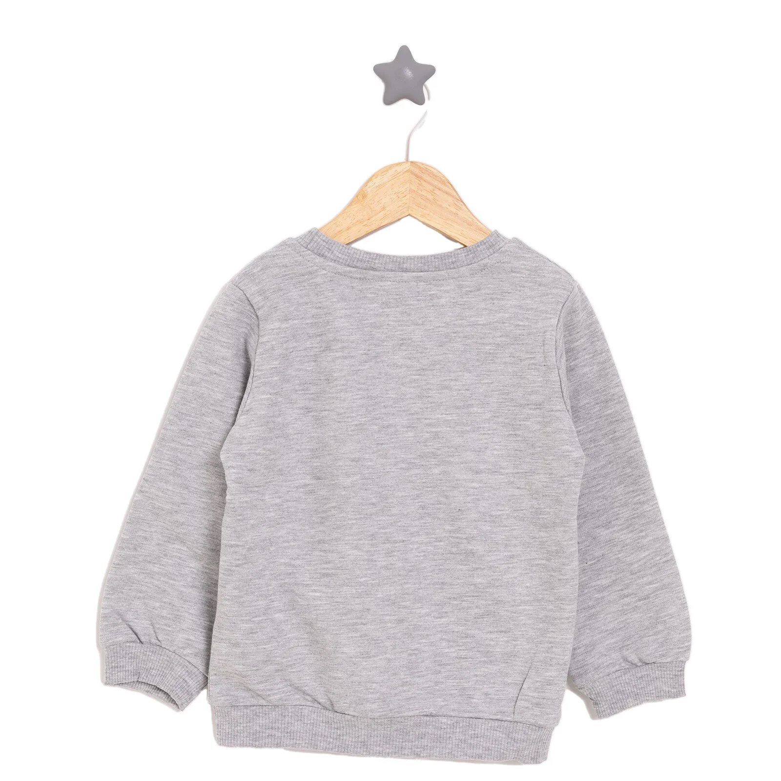 HelloBaby Basic Low Raised Dinokater Printed Sweatshirt - Grey Melange - Image 8