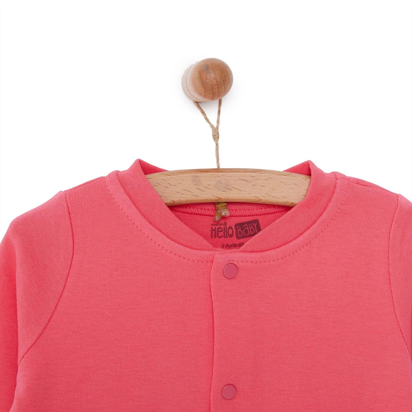 HelloBaby Basic Rib Cardigan - Dark Pink - Image 3