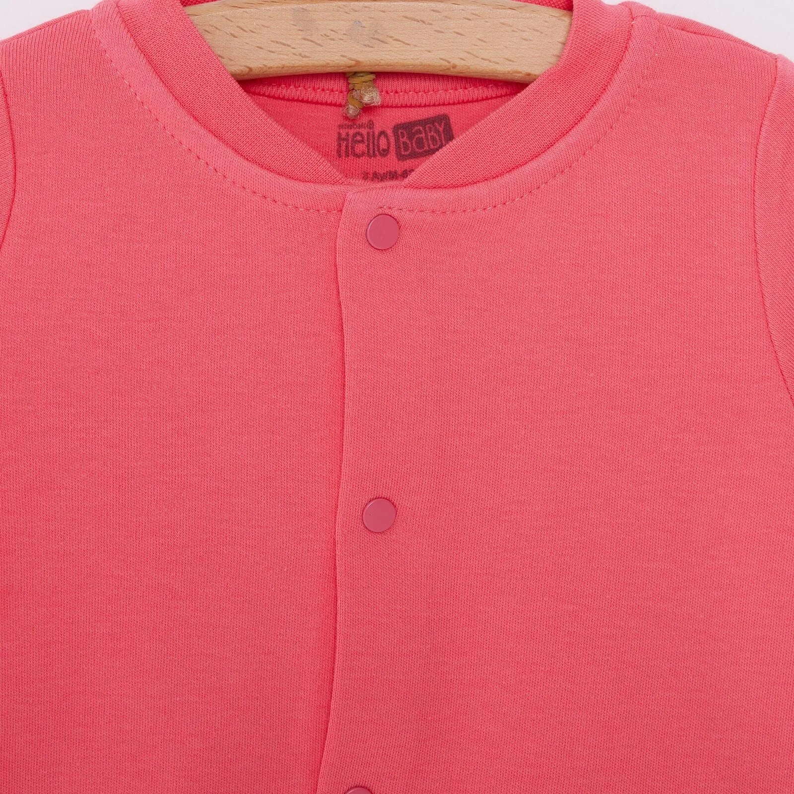 HelloBaby Basic Rib Cardigan - Dark Pink - Image 5