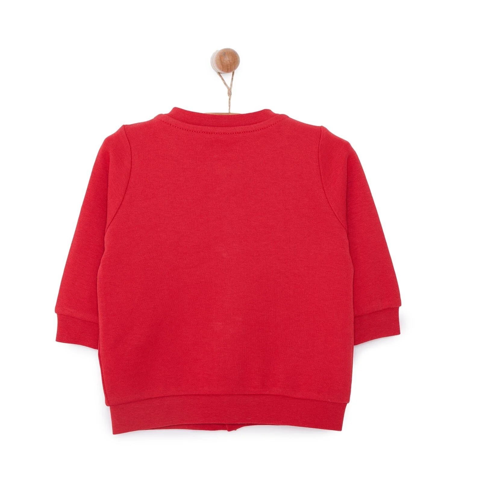 HelloBaby Basic Rib Cardigan - Red - Image 2