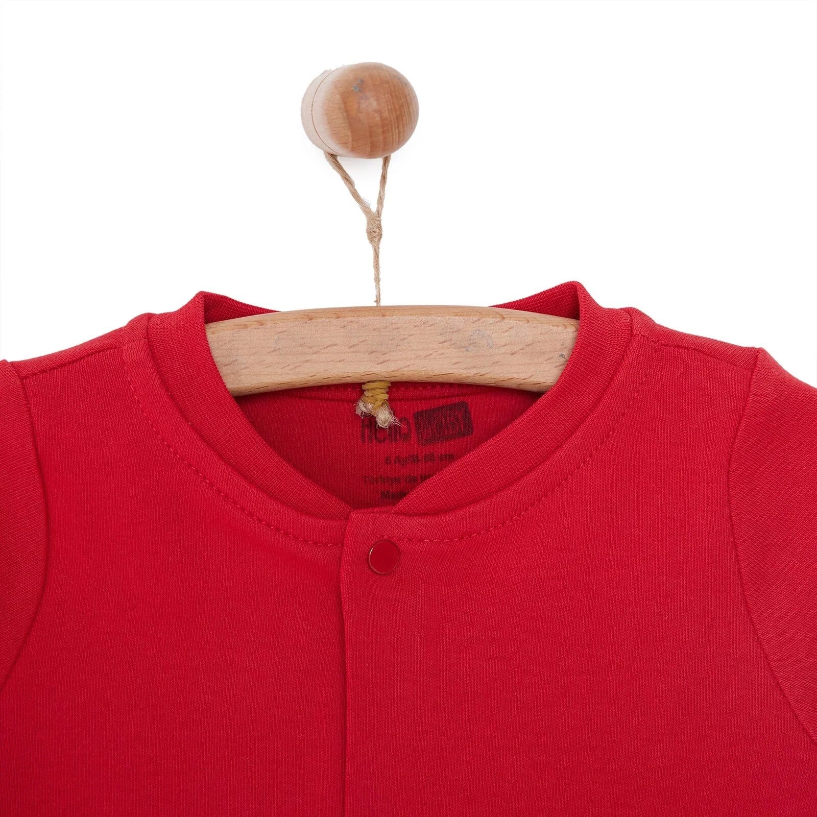 HelloBaby Basic Rib Cardigan - Red - Image 3