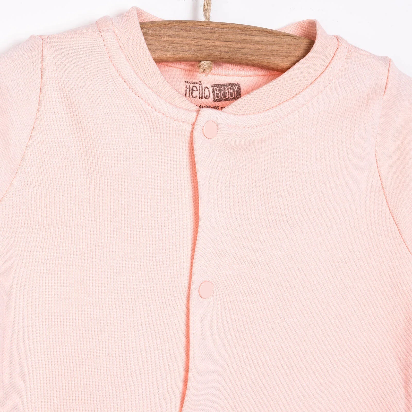 HelloBaby Basic Rib Cardigan - Light Pink - Image 3