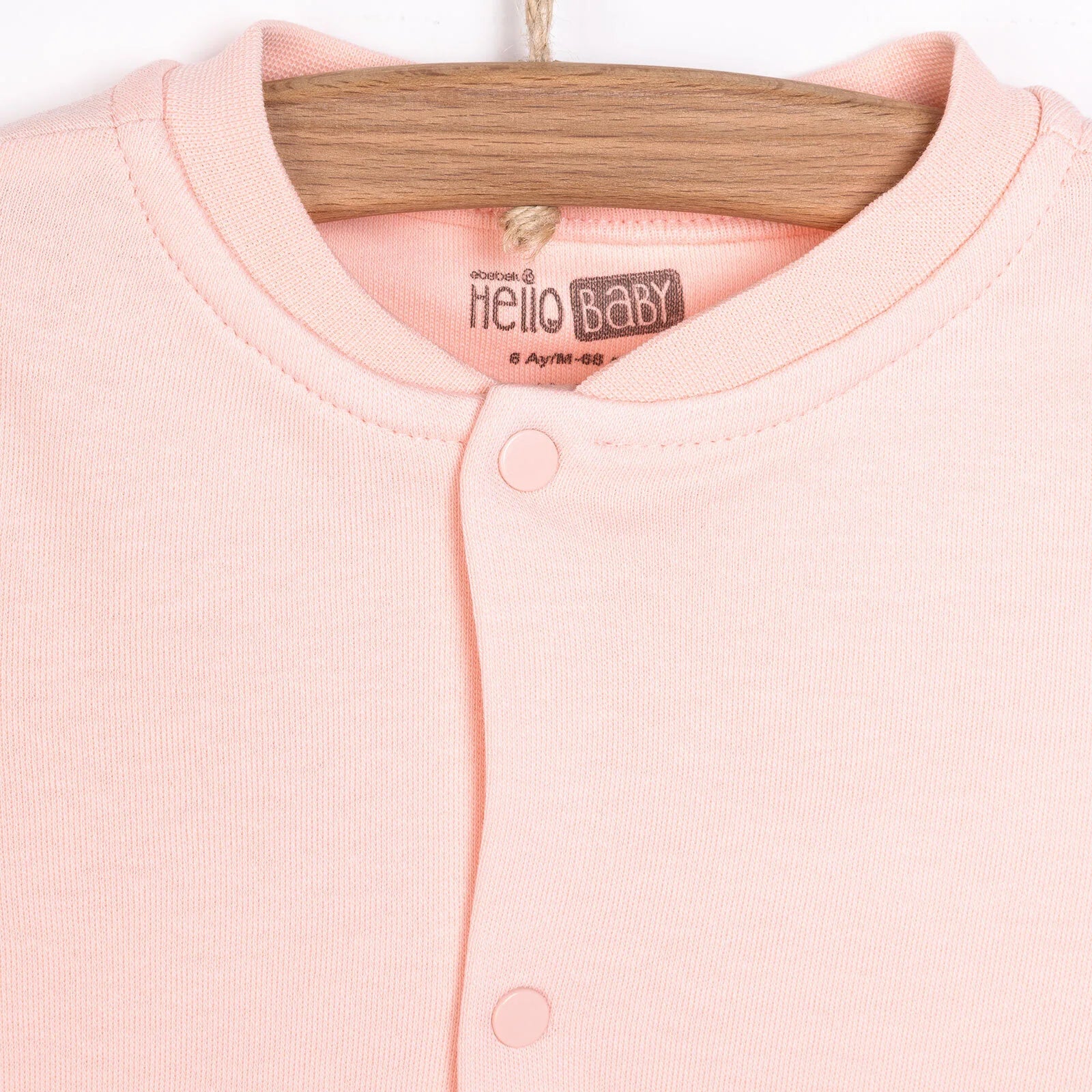 HelloBaby Basic Rib Cardigan - Light Pink - Image 4