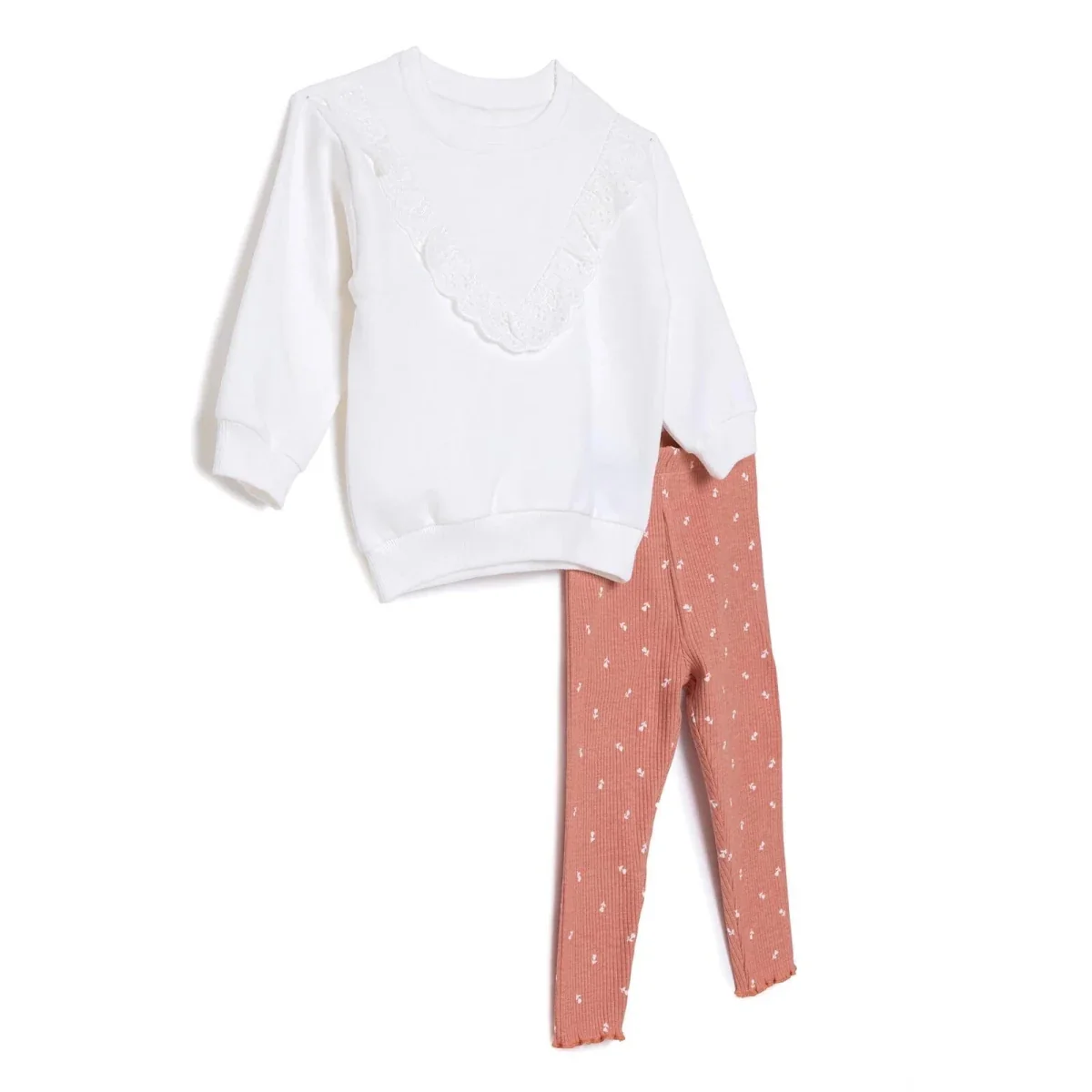 HelloBaby Blouse-Leggings - Ecru - Image 2