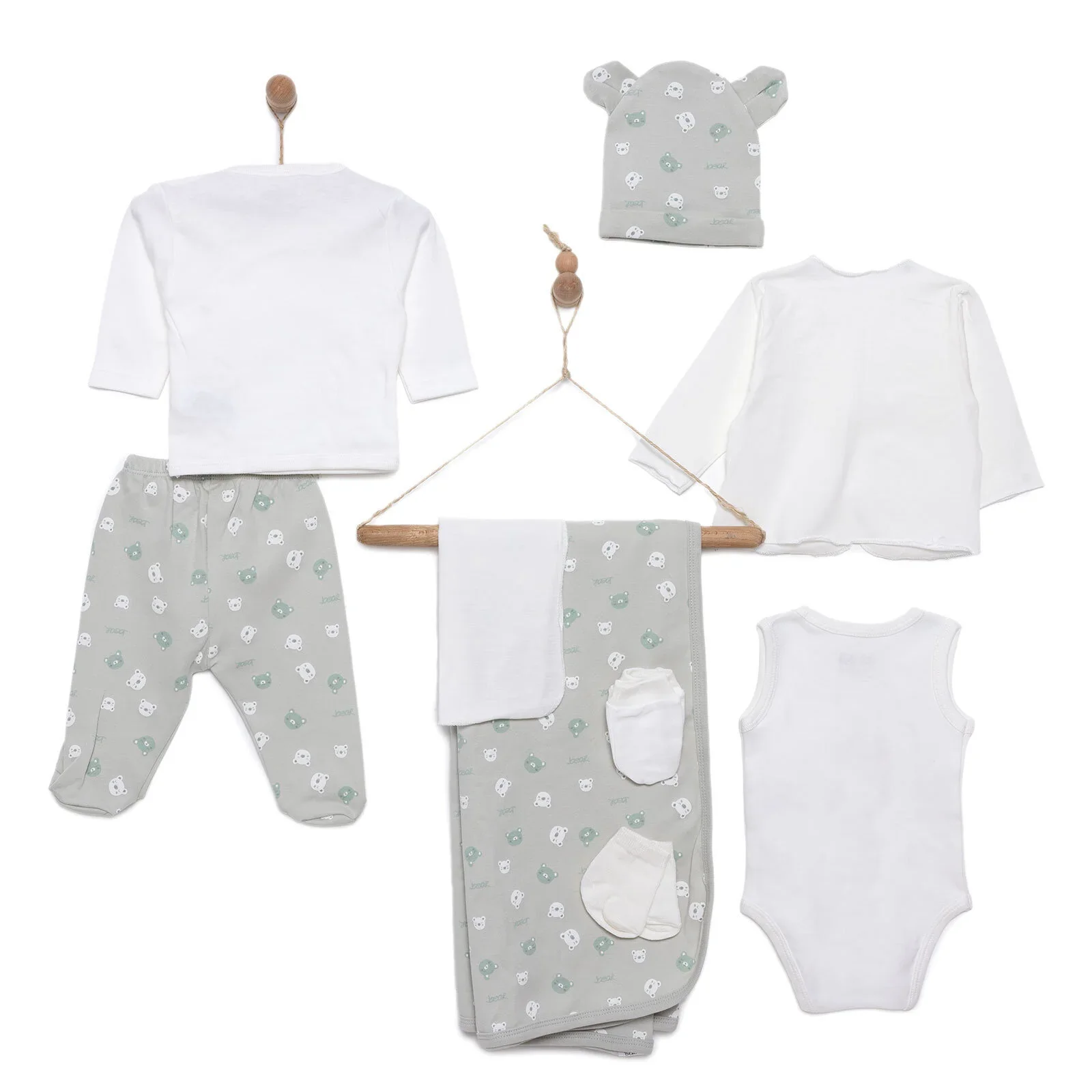 HelloBaby Boy 10pcs Newborn Set - Green - Image 2