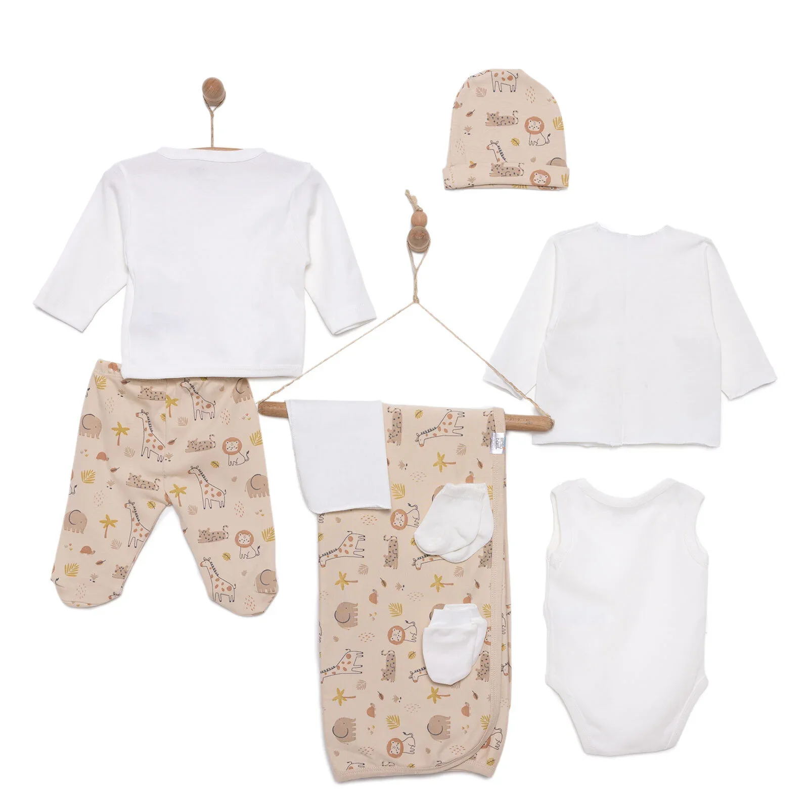 HelloBaby Boy 10 piece Newborn Set - Ecru - Image 2